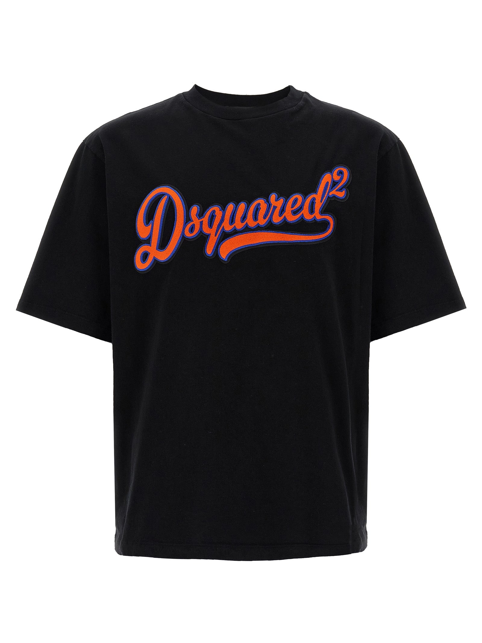 Dsquared² Black Cotton T-Shirt | Luxe Designer Couture