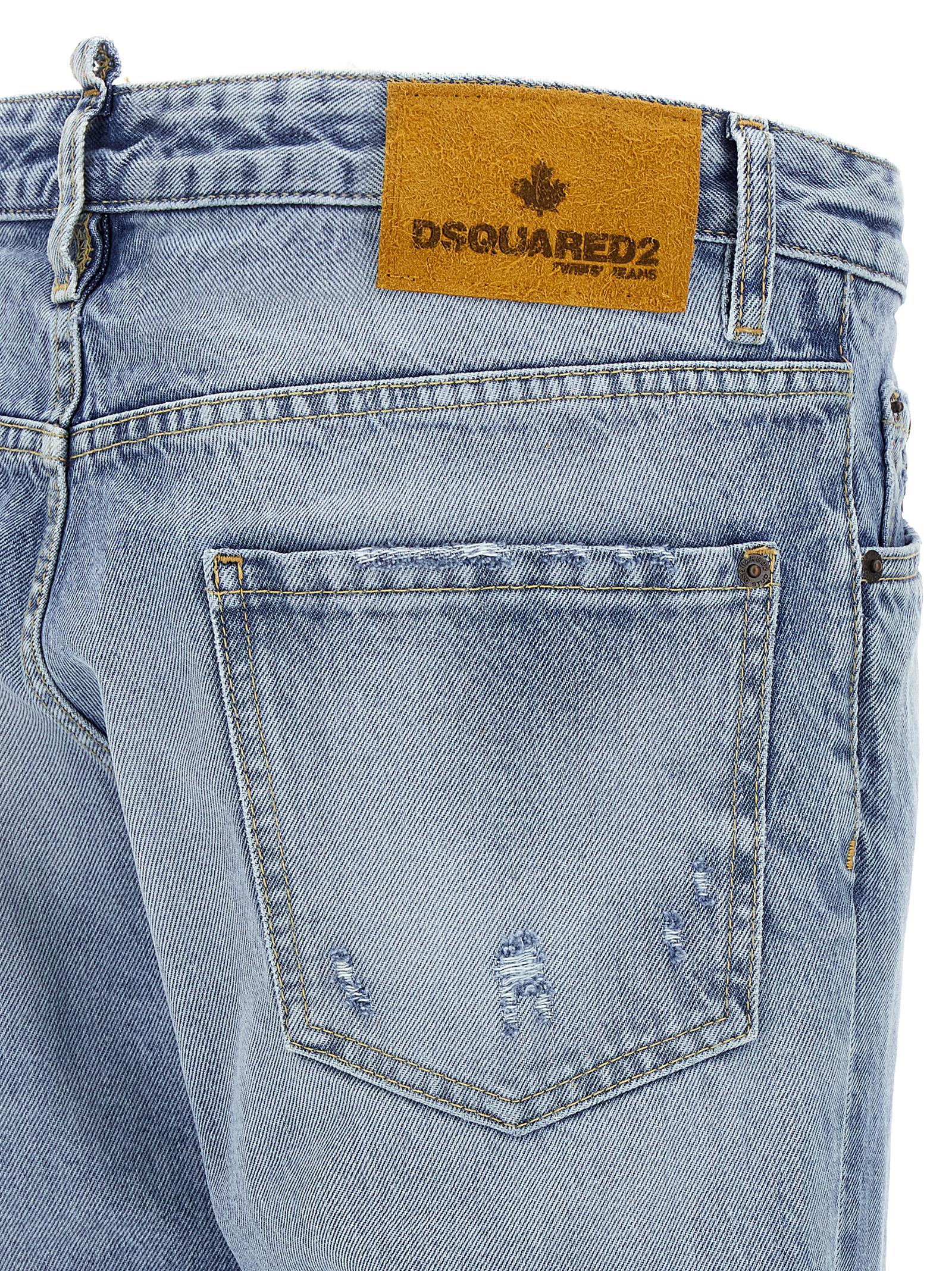 Dsquared² Blue Cotton Skinny Jeans - Designer Luxury Denim