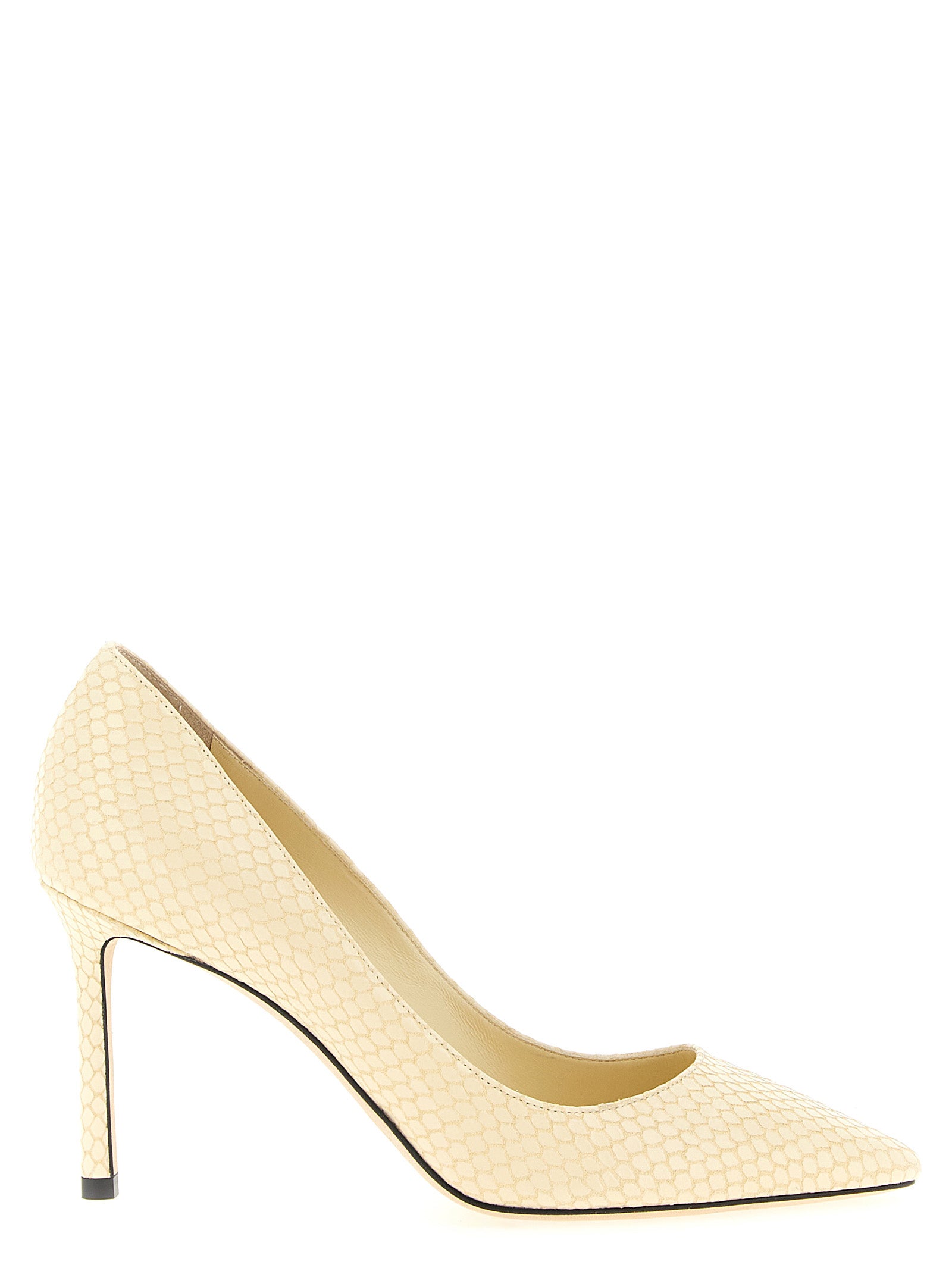 Indulge in the exquisite craftsmanship of Jimmy Choo Bicolor Leather High Heel Pumps, where luxurious leather meets bold elegance, perfect for the discerning fashionista.