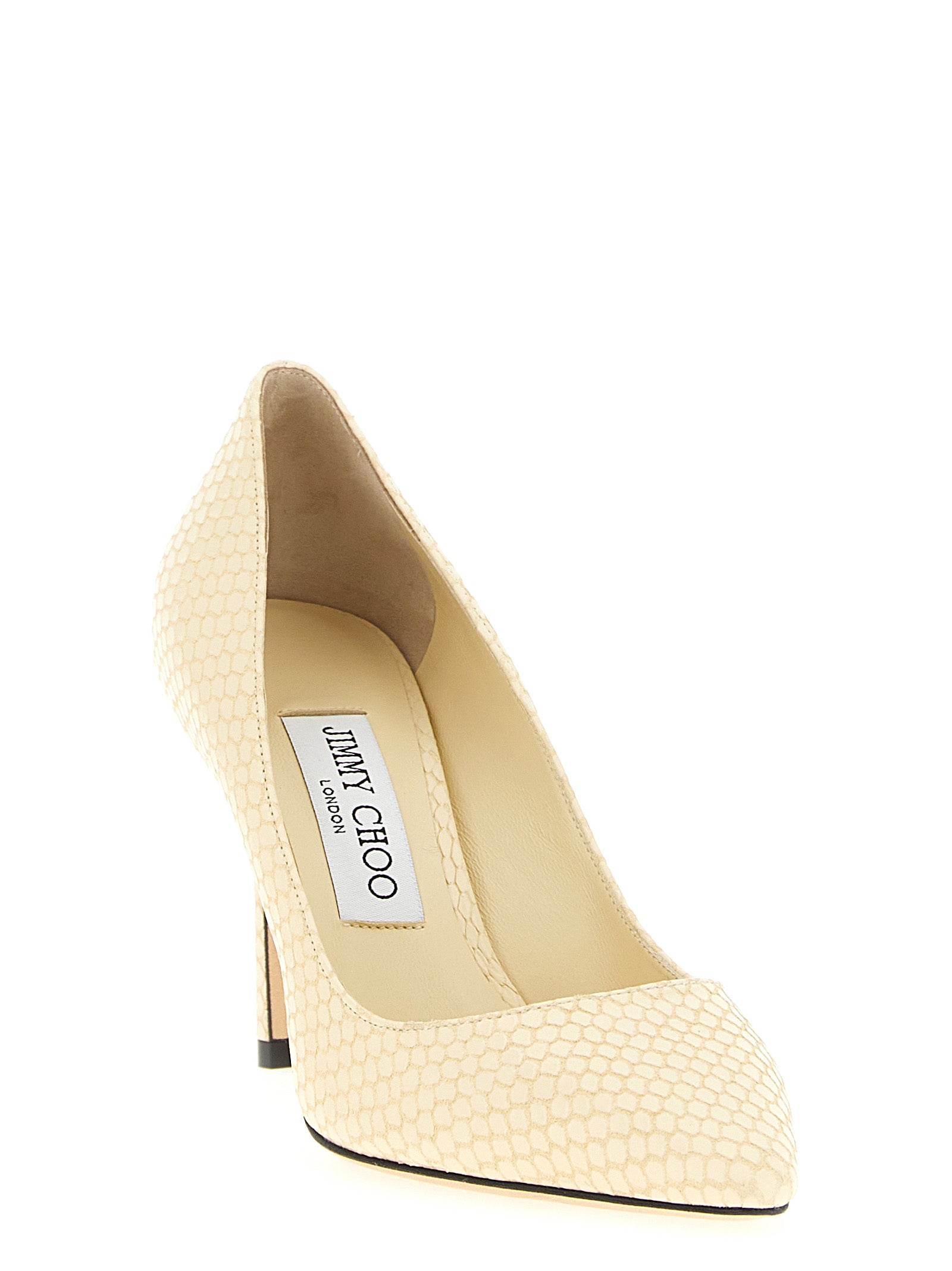 Step into a realm of sophistication with the Jimmy Choo Bicolor Leather High Heel Pumps, where exquisite craftsmanship meets luxurious design, perfect for the modern connoisseur.