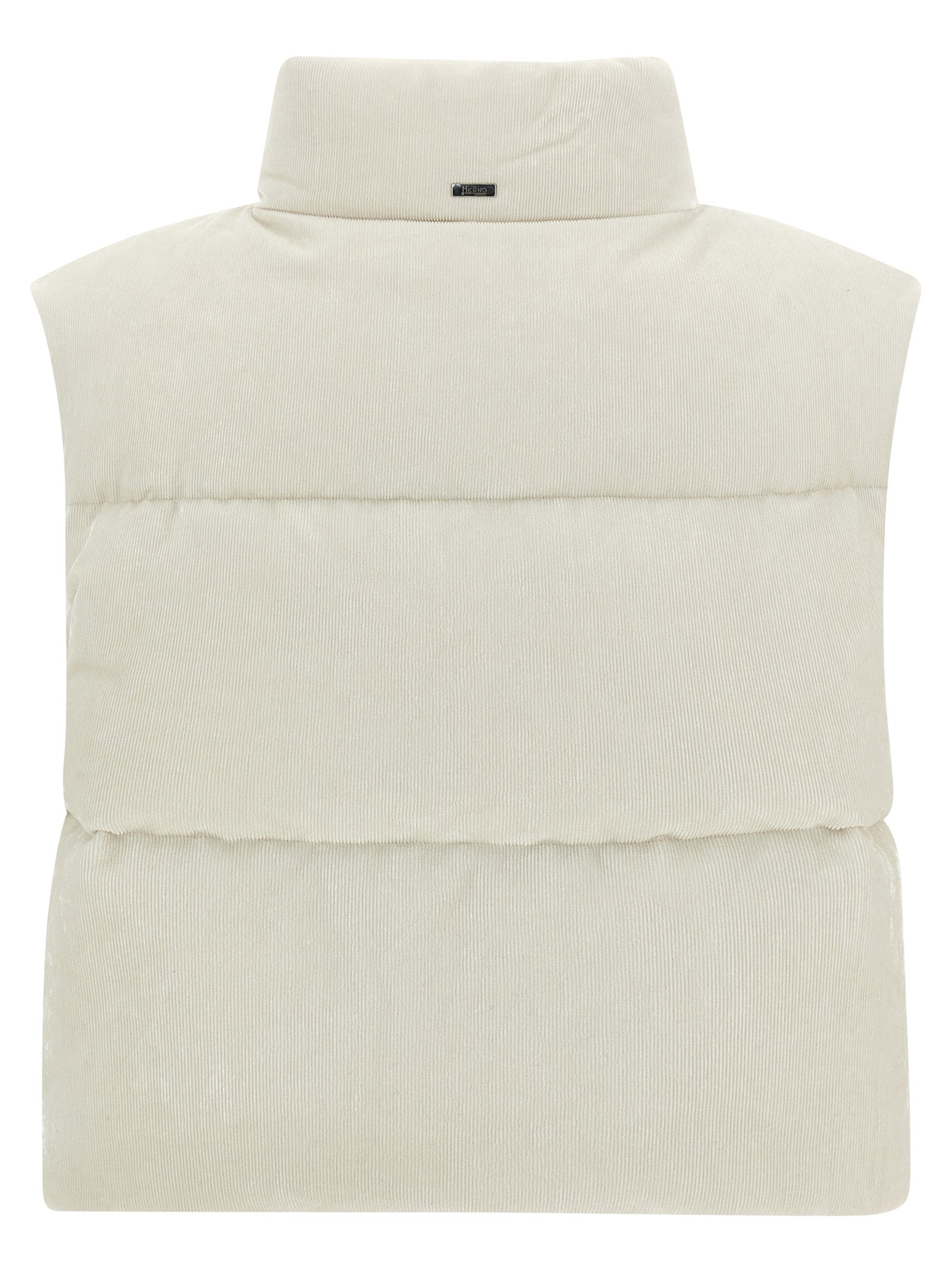 Herno White Viscose Sleeveless Jacket