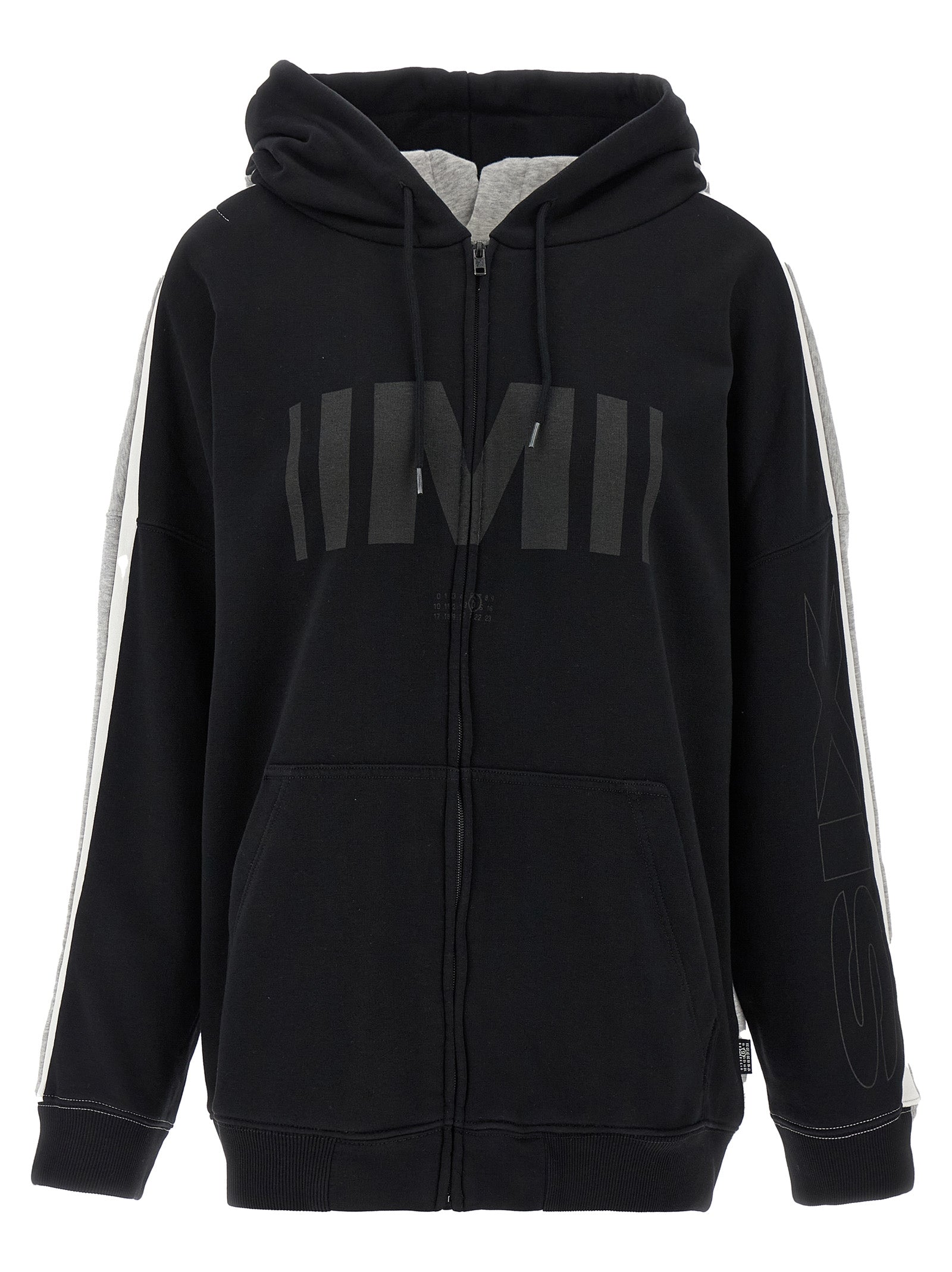 Elevate your style with the MM6 Maison Margiela Multicolor Cotton Sweatshirt, a masterpiece of Italian craftsmanship that embodies avant-garde luxury and artistic expression.