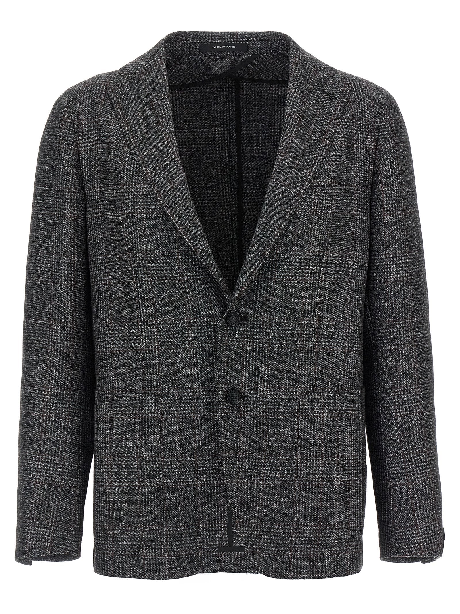 Elevate your style with the Tagliatore Gray Virgin Wool Blazer, a masterpiece of artisanal luxury, blending virgin wool, silk, and cashmere for timeless sophistication.