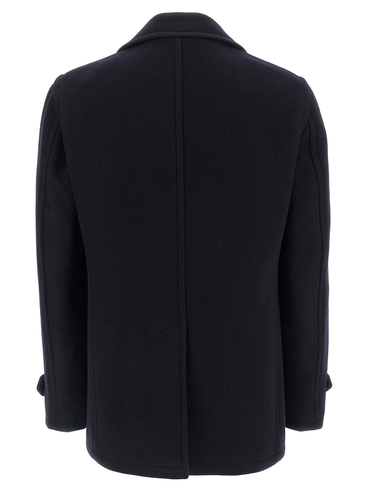 Tagliatore Blue Wool Coat - Artisan Elegance for the Discerning