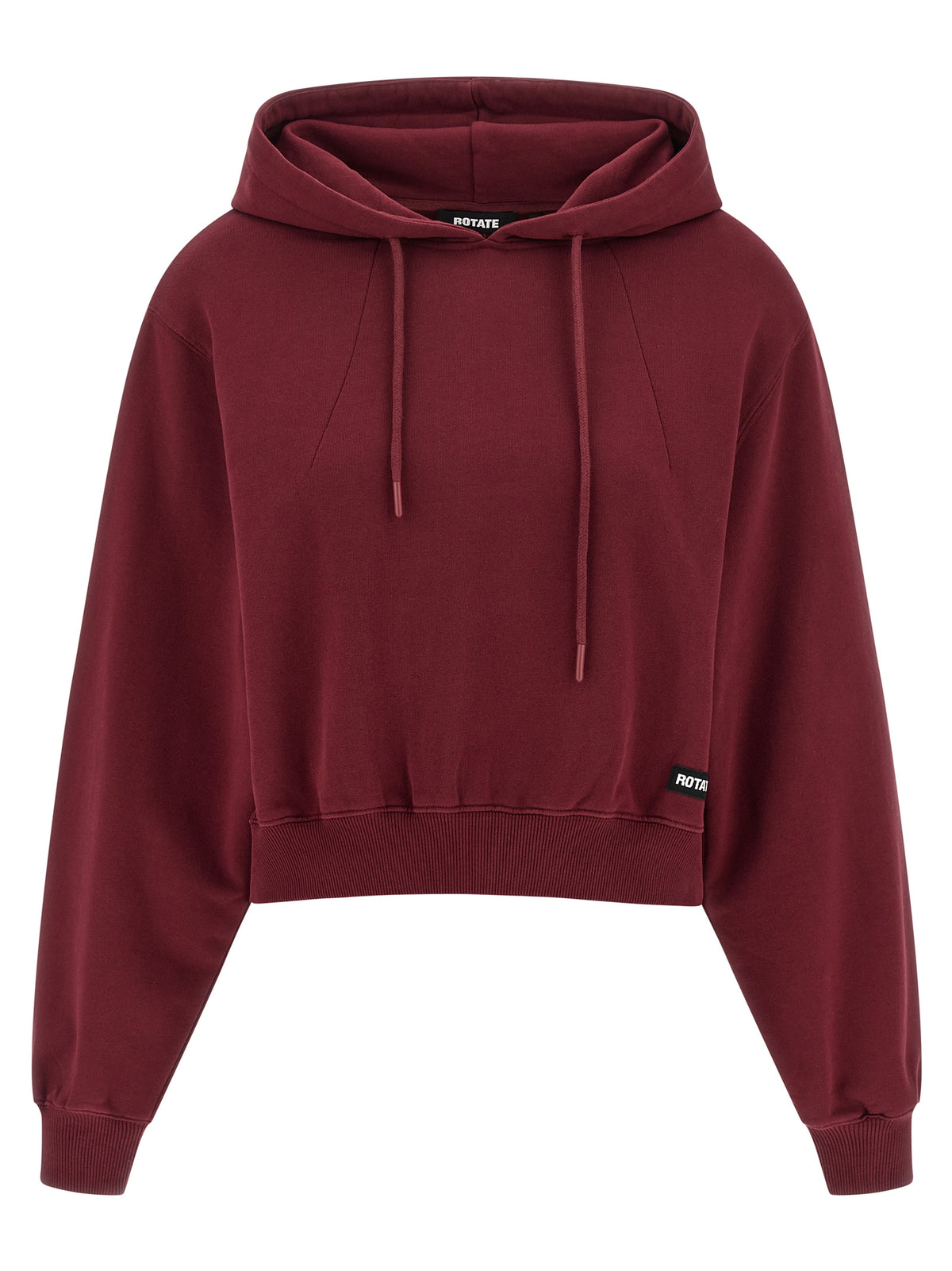 ROTATE BIRGER CHRISTENSEN Bordeaux Cotton Hoodie - Elevated Elegance