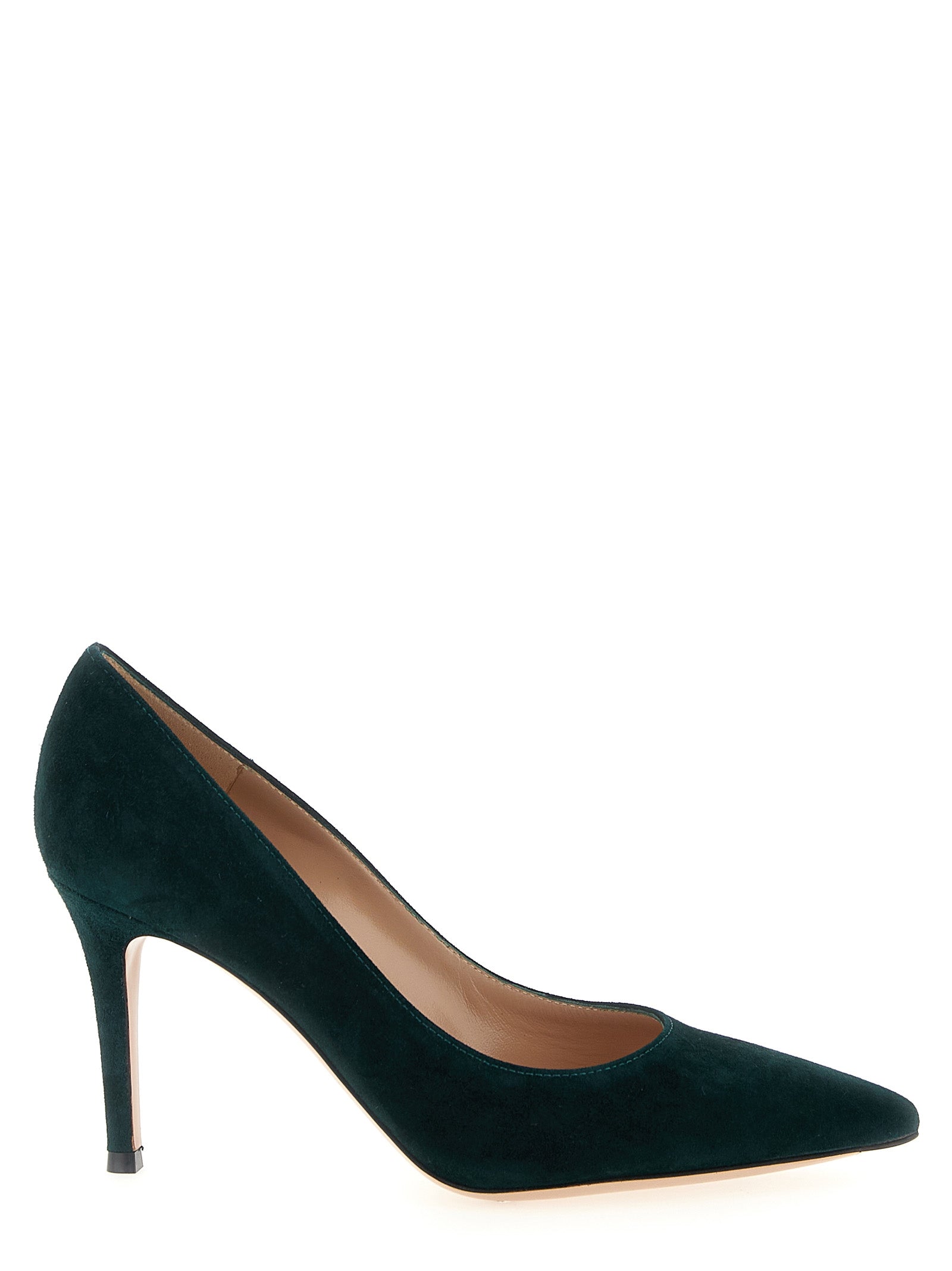 Elevate your style with Gianvito Rossi Bicolor Suede Leather High Heel Pumps, where exquisite Italian craftsmanship meets bold elegance for unforgettable moments.