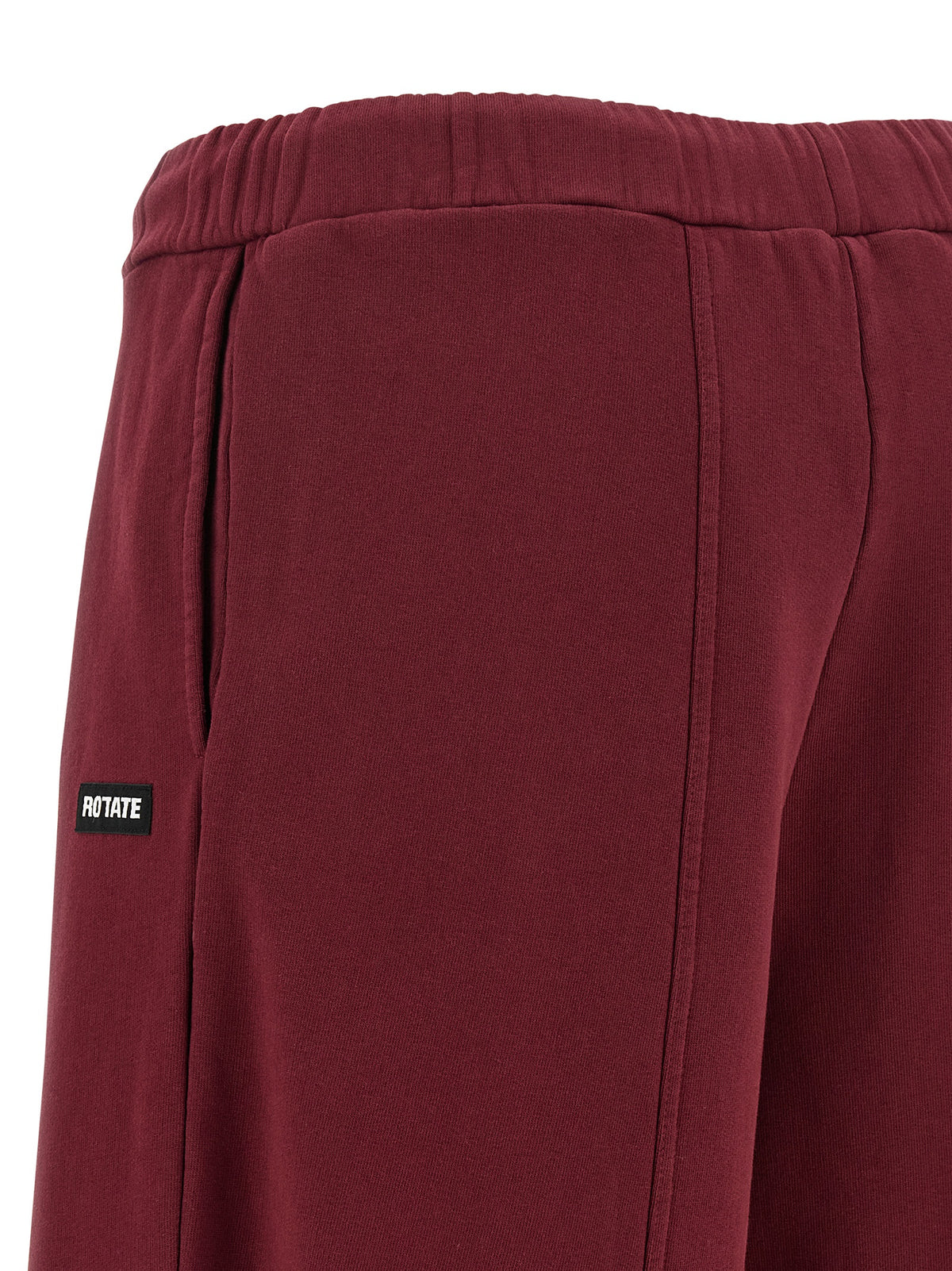 ROTATE BIRGER CHRISTENSEN Bordeaux Cotton Joggers - Luxe Comfort