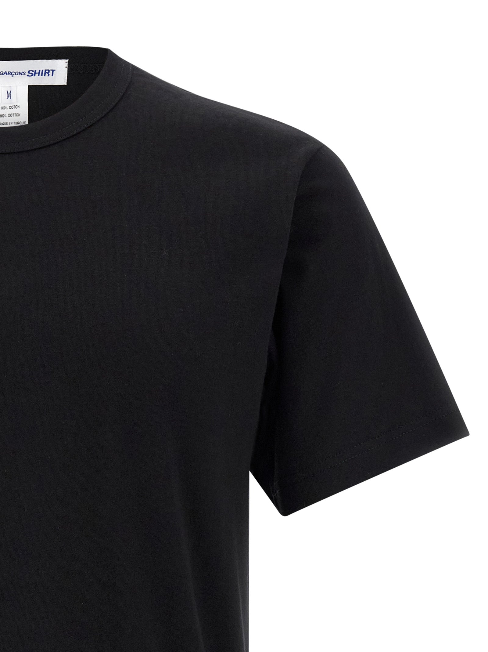 Comme Des Garçons Black Cotton T-Shirt | Designer Artisanal Luxury