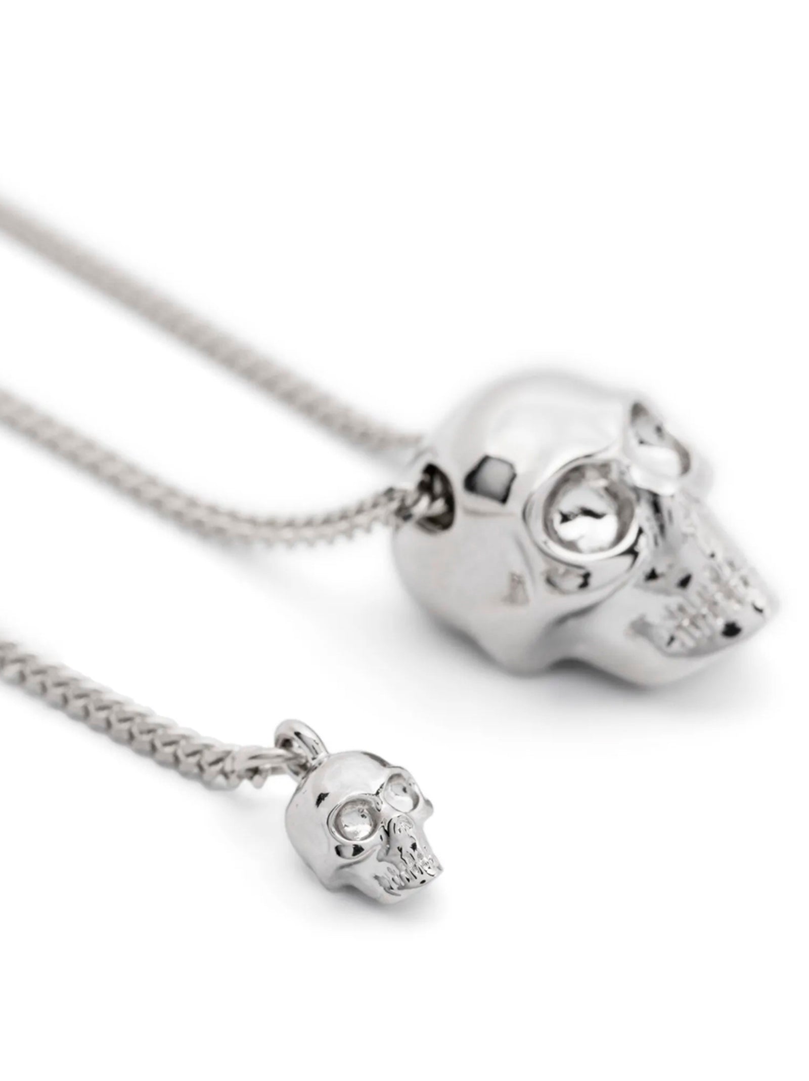 Alexander McQueen Silver Skull Necklace - Artisanal Luxury Accessory