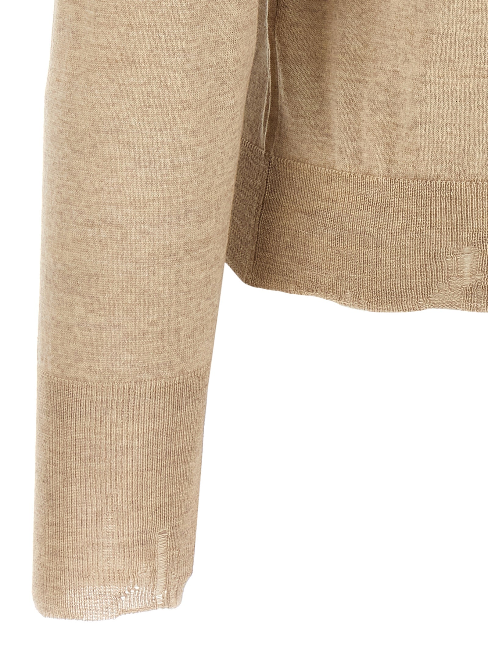 Golden Goose Beige Virgin Wool Cardigan - Artisanal Luxury Fashion