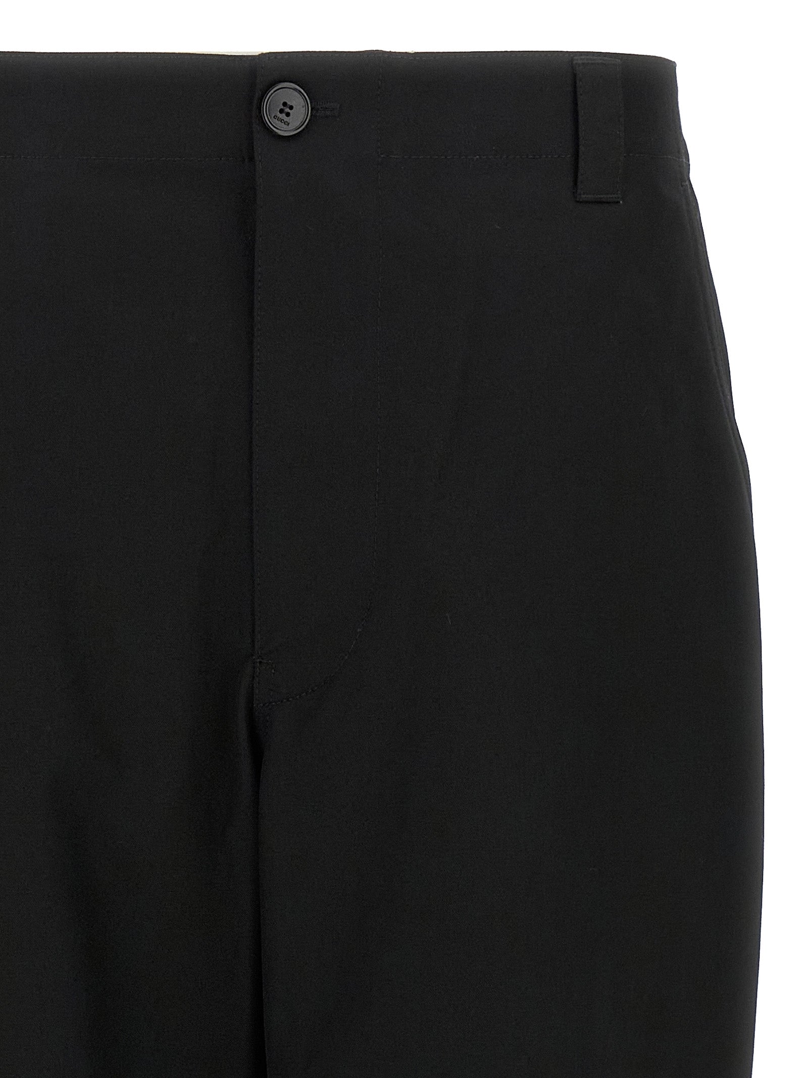 Gucci Black Cotton Casual Pants
