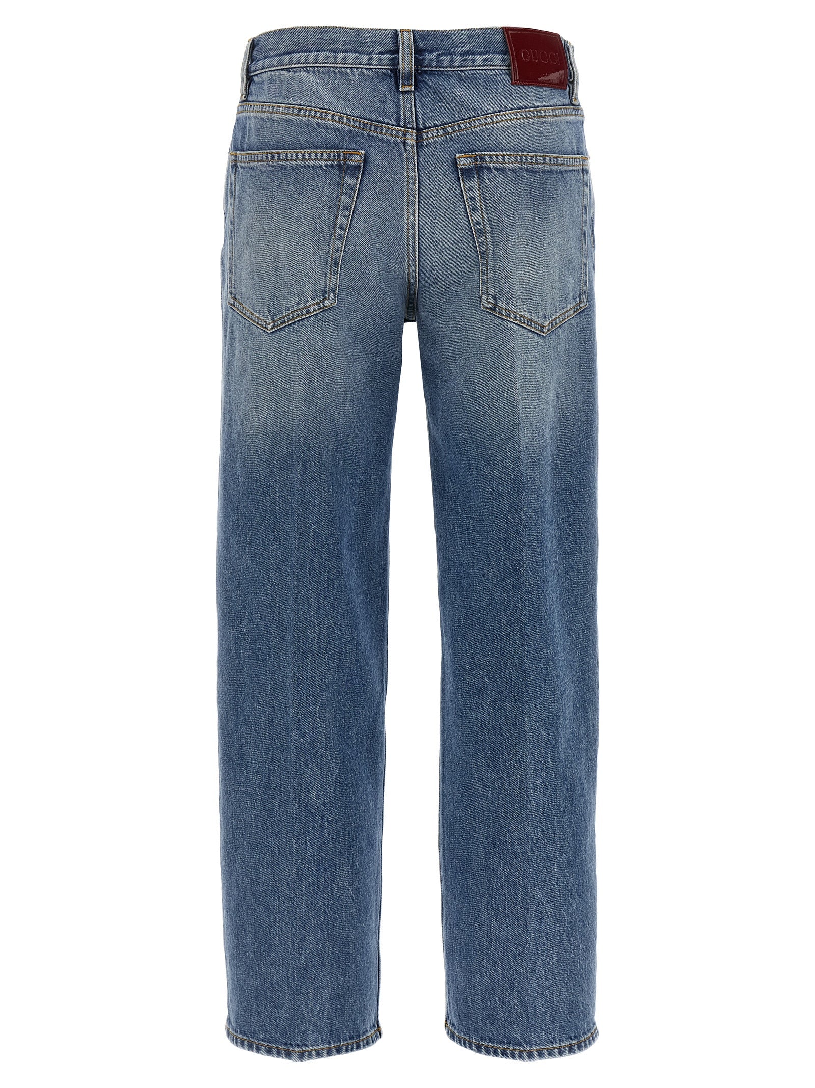 Gucci Blue Cotton Straight-Leg Jeans - Timeless Luxury Denim