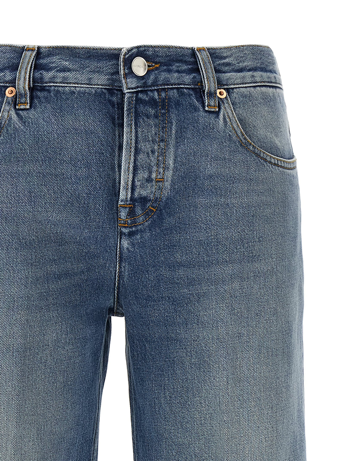 Gucci Blue Cotton Straight-Leg Jeans - Timeless Luxury Denim