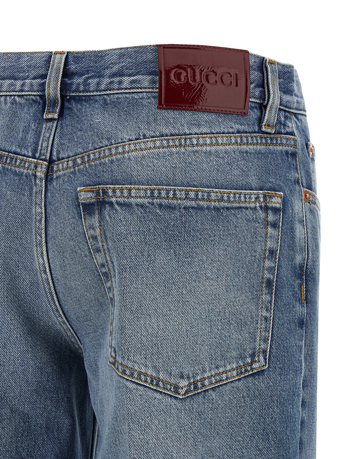 Gucci Blue Cotton Straight-Leg Jeans - Timeless Luxury Denim