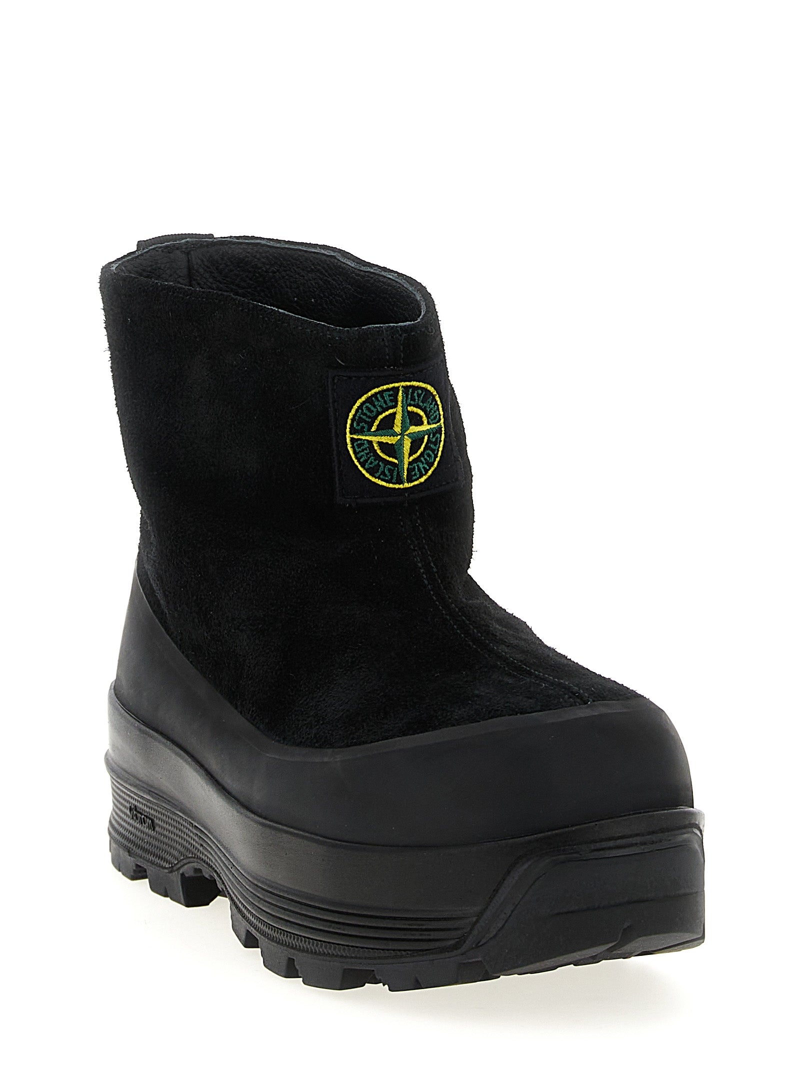 Stone Island Black Rubber Ankle Boots - Elevate Your Style