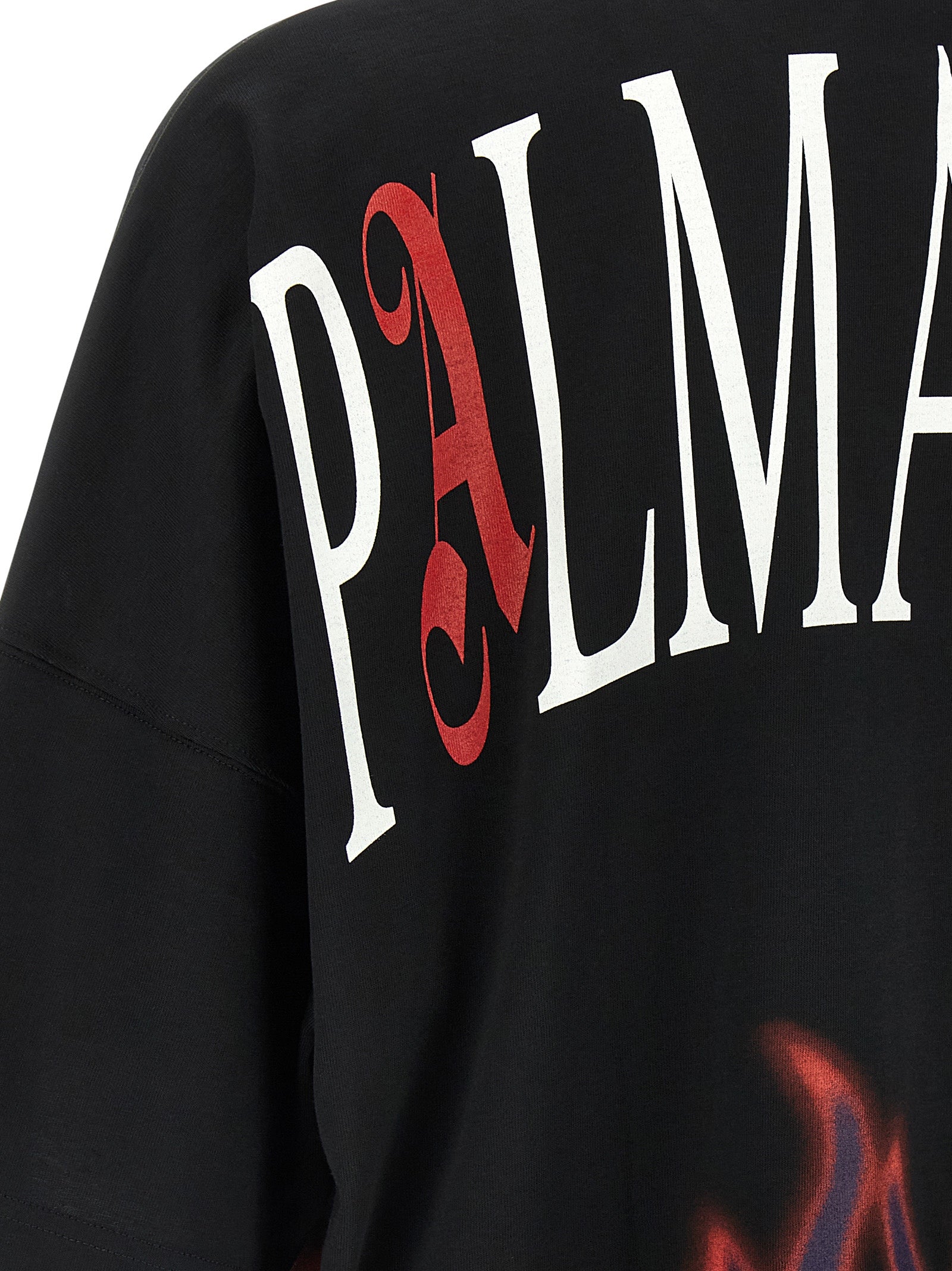 Elevate your style with the Palm Angels Black Cotton T-Shirt, a luxurious blend of comfort and audacious design, perfect for the modern connoisseur.