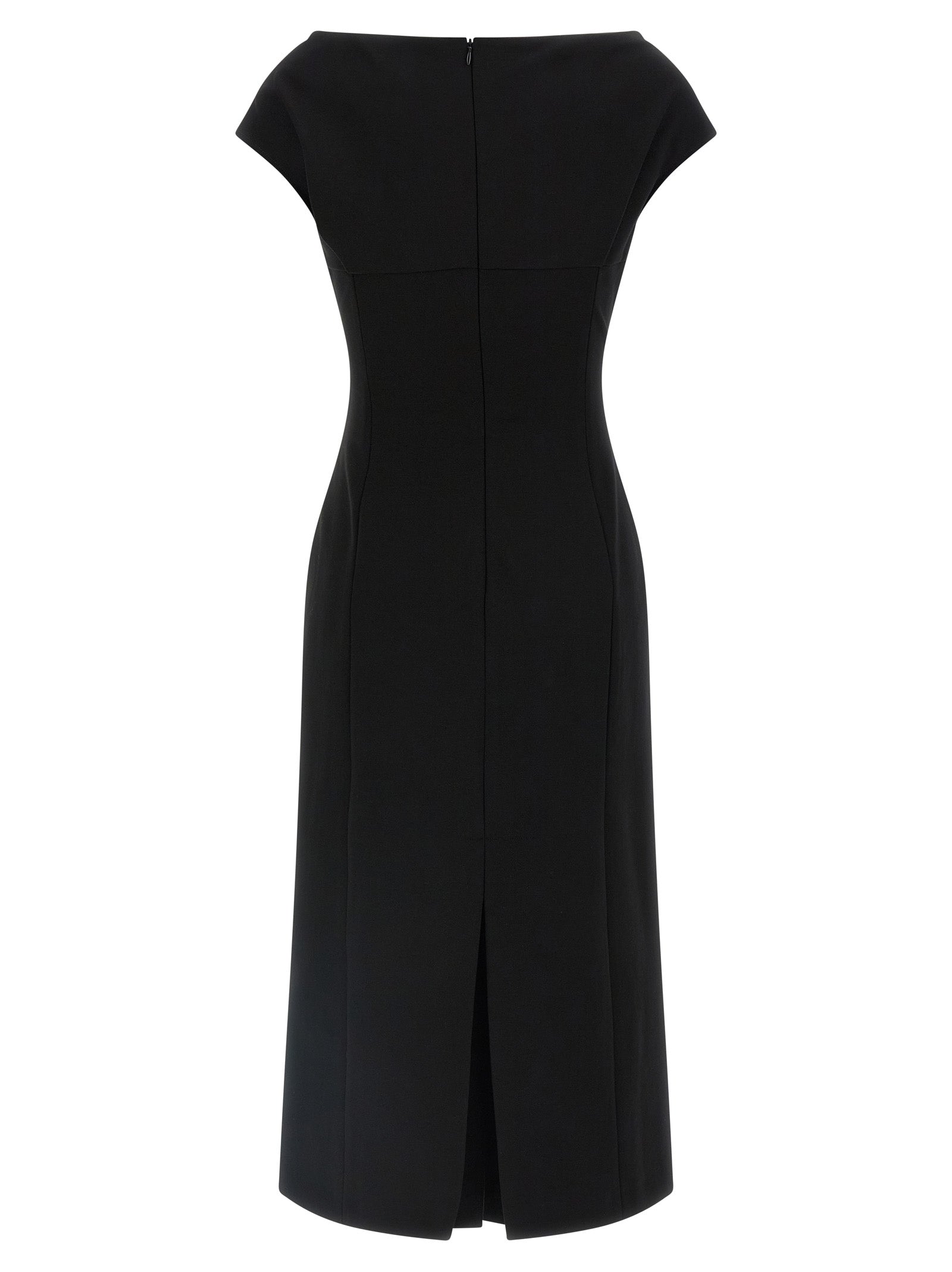 Indulge in the Ermanno Scervino Black Viscose Midi Dress, a masterpiece of Italian craftsmanship that embodies elegance and sophistication for every occasion.