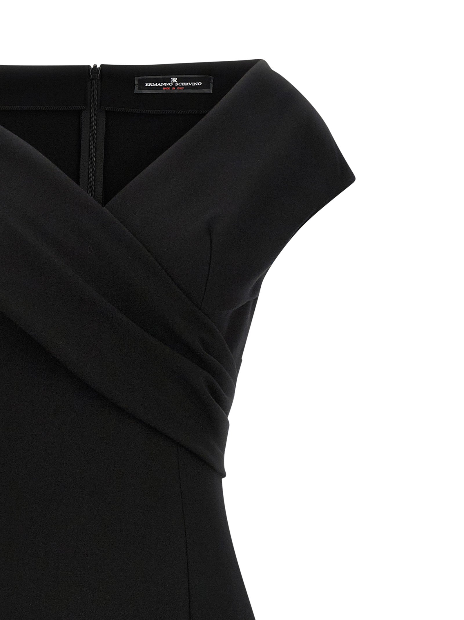Experience the allure of the Ermanno Scervino Black Viscose Midi Dress, a masterpiece of Italian craftsmanship that embodies luxury and sophistication for every occasion.