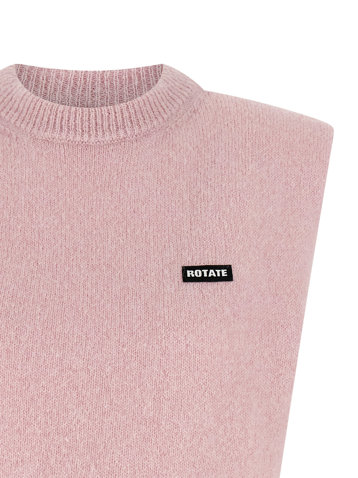 ROTATE BIRGER CHRISTENSEN Wool Sleeveless Jacket in Pink Luxe