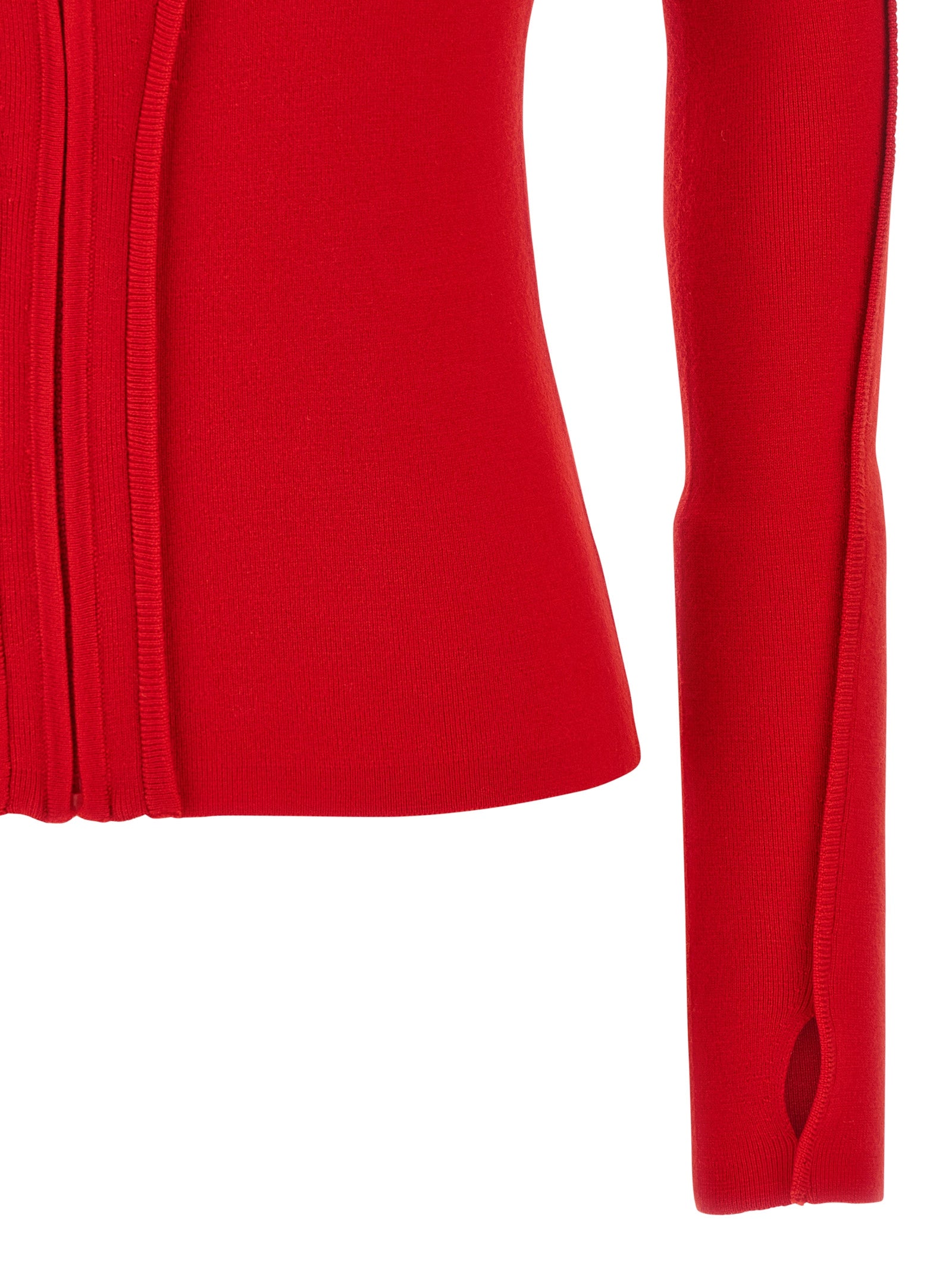 Indulge in the Victoria Beckham Multicolor Wool Cardigan, a luxurious blend of wool and nylon, expertly crafted for timeless elegance and sophisticated allure.
