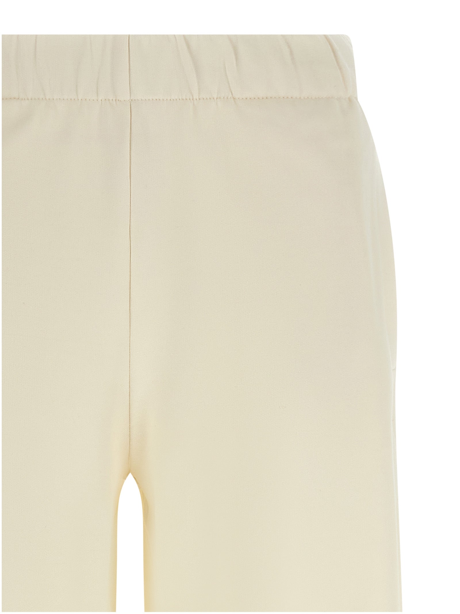 Experience the exquisite elegance of Max Mara's White Silk Casual Pants, where luxurious silk-cotton craftsmanship meets timeless sophistication for the discerning wardrobe.