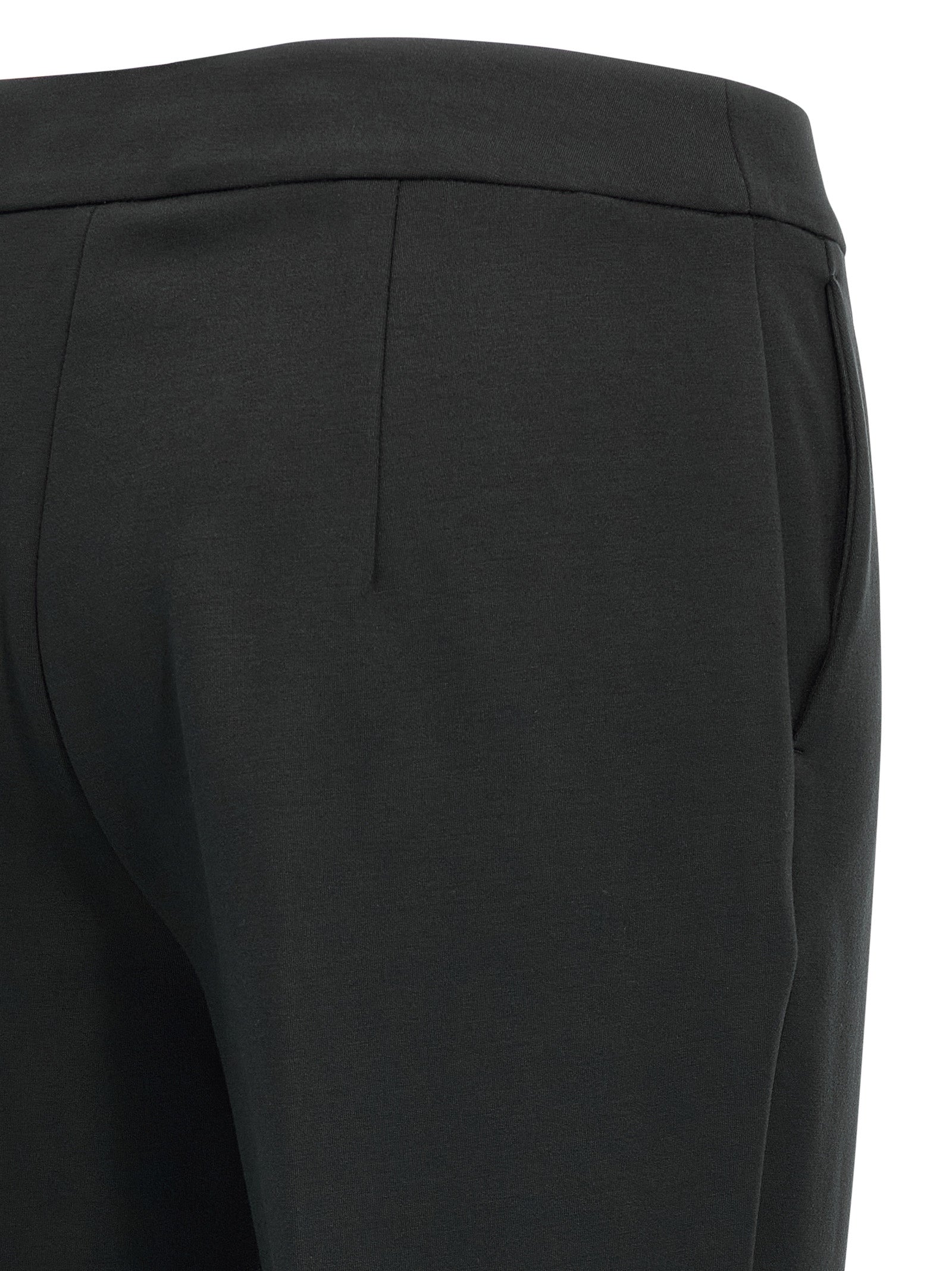 Experience the epitome of elegance with Max Mara's Black Viscose Casual Pants, crafted from a luxurious blend for timeless sophistication and effortless style.