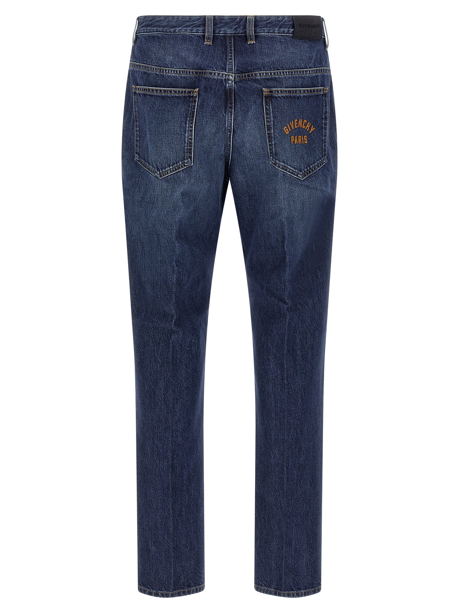 Givenchy Blue Cotton Straight-Leg Jeans - Artisanal Luxury Denim