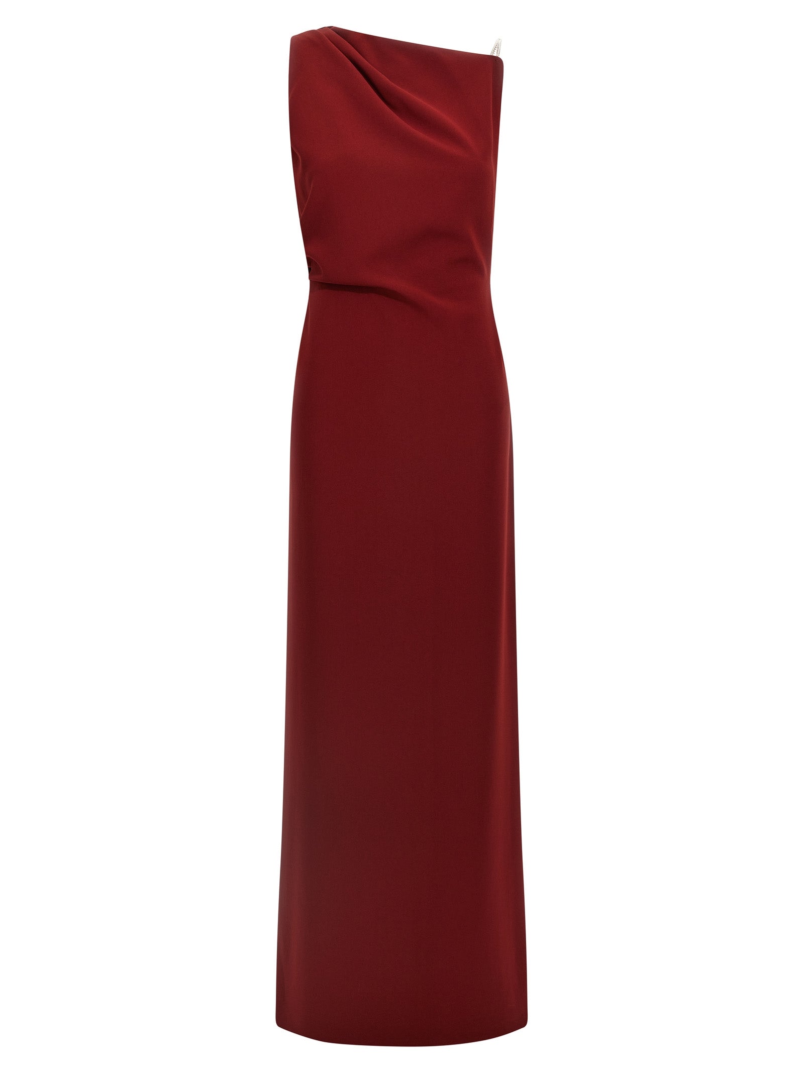 Indulge in the Max Mara Bordeaux Triacetate Long Dress, where exquisite craftsmanship meets luxurious design, perfect for elevating your evening allure.