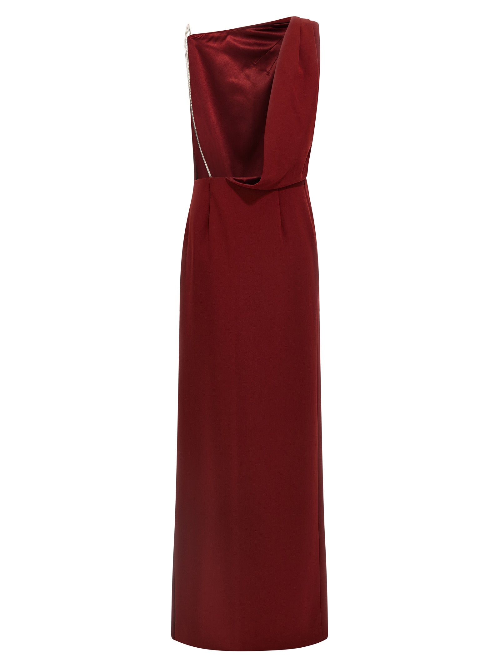 Indulge in the Max Mara Bordeaux Triacetate Long Dress, a masterpiece of Italian craftsmanship, blending luxury and elegance for unforgettable moments.