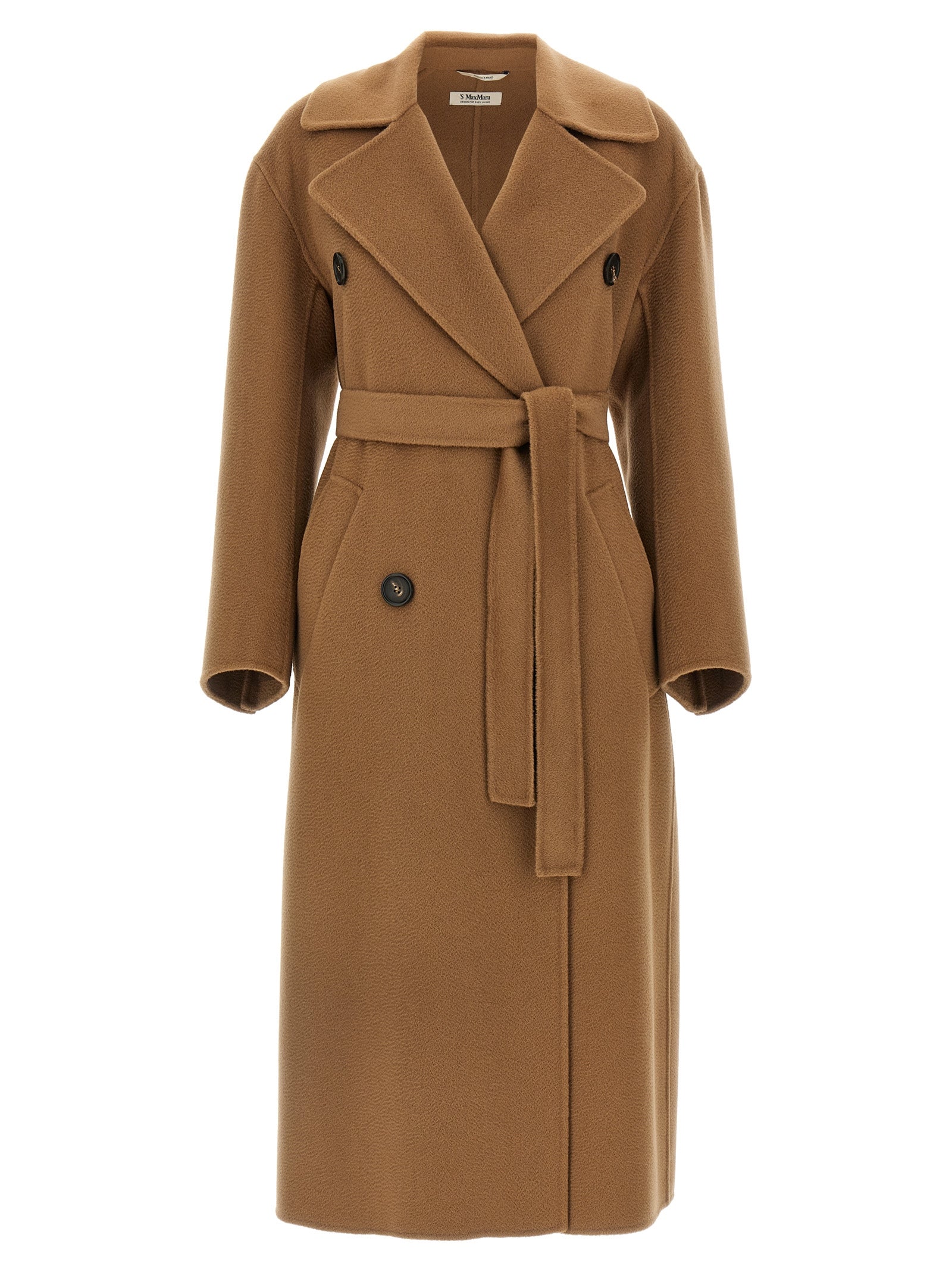 S Max Mara Brown Virgin Wool Coat - Timeless Elegance Redefined