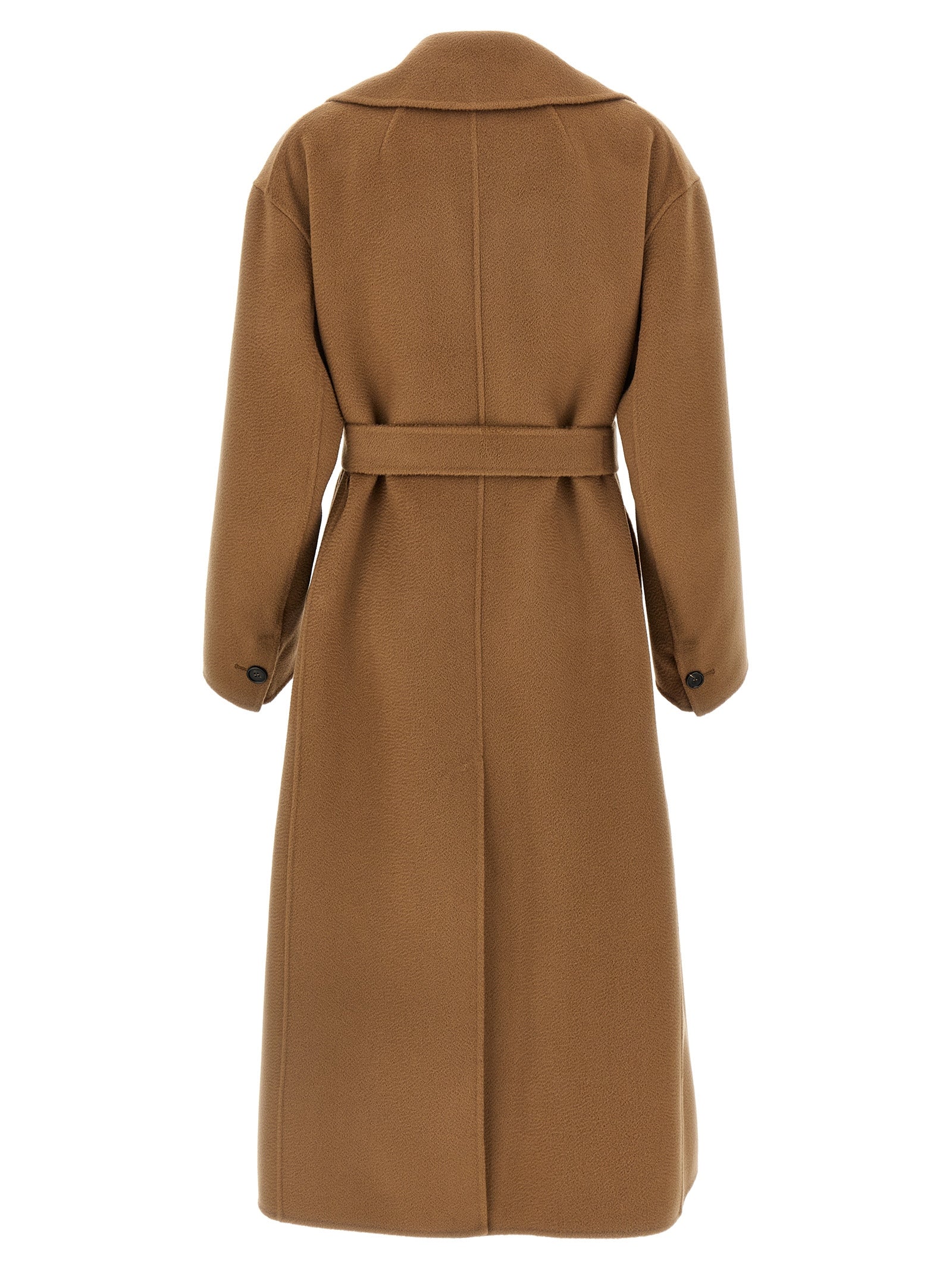S Max Mara Brown Virgin Wool Coat - Timeless Elegance Redefined