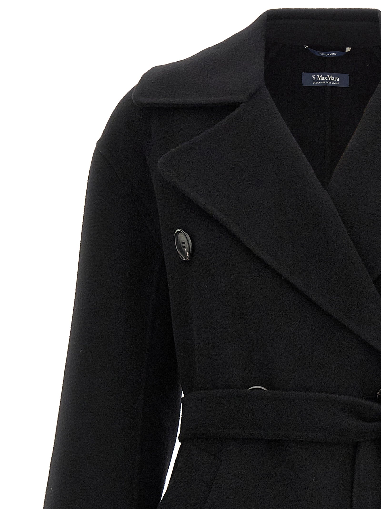 Max Mara Dalila Coat - Luxurious Black Virgin Wool Elegance