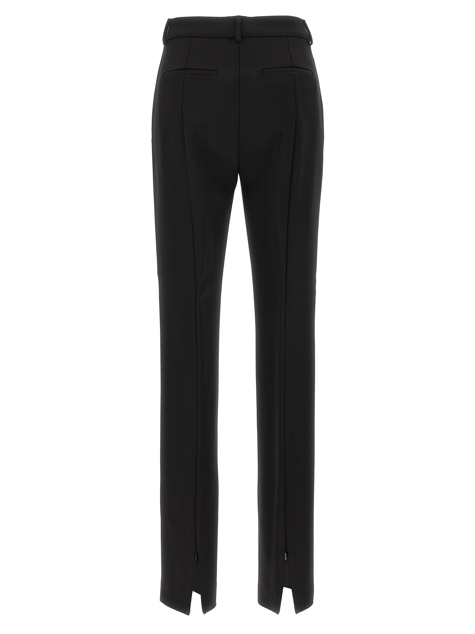 Sportmax Black Viscose Casual Pants - Timeless Elegance for All