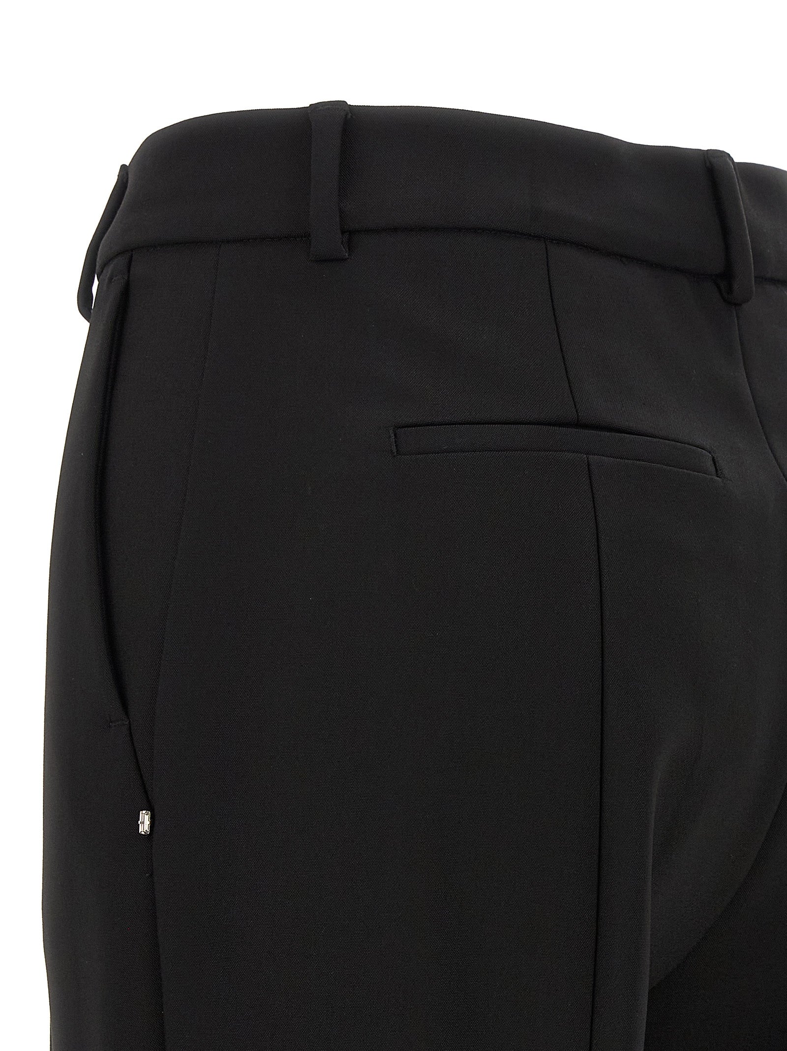Sportmax Black Viscose Casual Pants - Timeless Elegance and Comfort