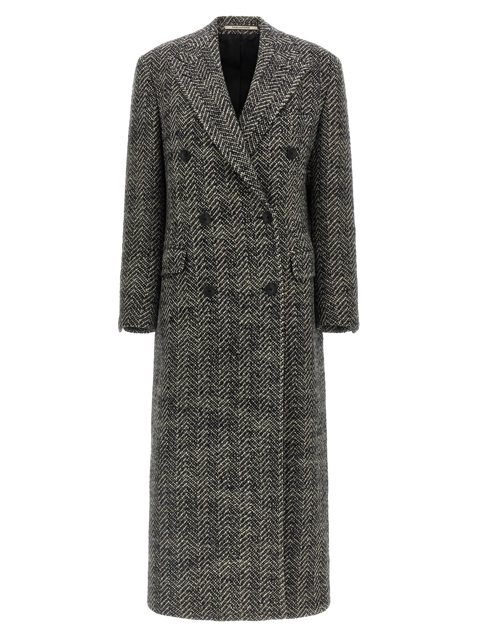 Experience the exquisite Tagliatore Multicolor Wool Coat, a masterful blend of bouclé craftsmanship and timeless elegance, perfect for the discerning connoisseur.