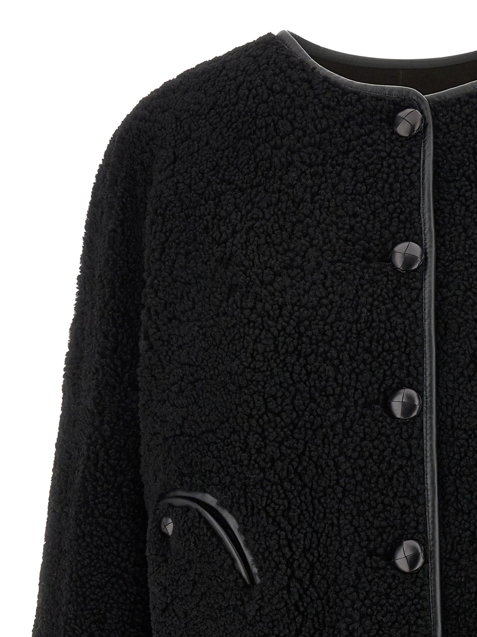 Blazé Milano Black Lamb Leather Shell Jacket - Luxury Couture