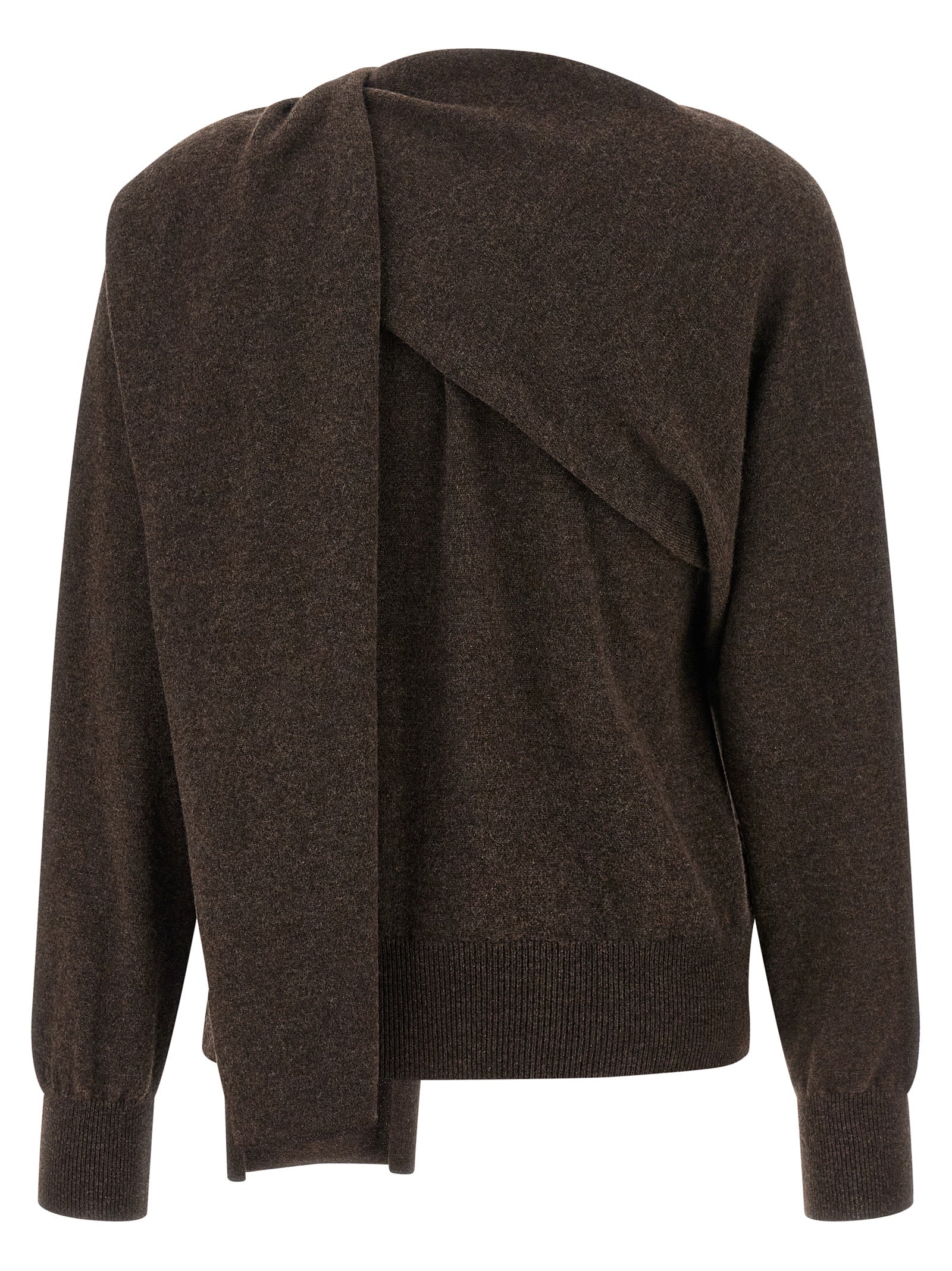 Indulge in the Ferragamo Brown Cashmere Cardigan, a masterpiece of 100% cashmere that embodies luxury and sophistication, perfect for timeless elegance.