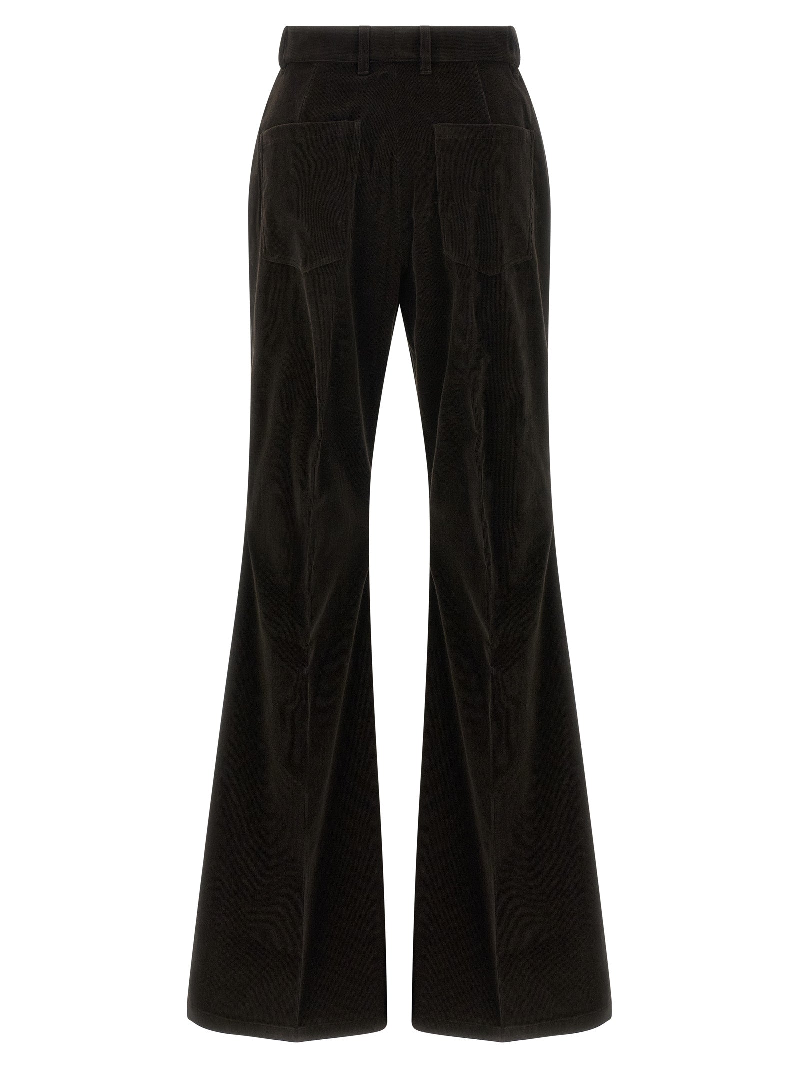 Ferragamo Brown Cotton Flared Pants - Timeless Luxury Elegance