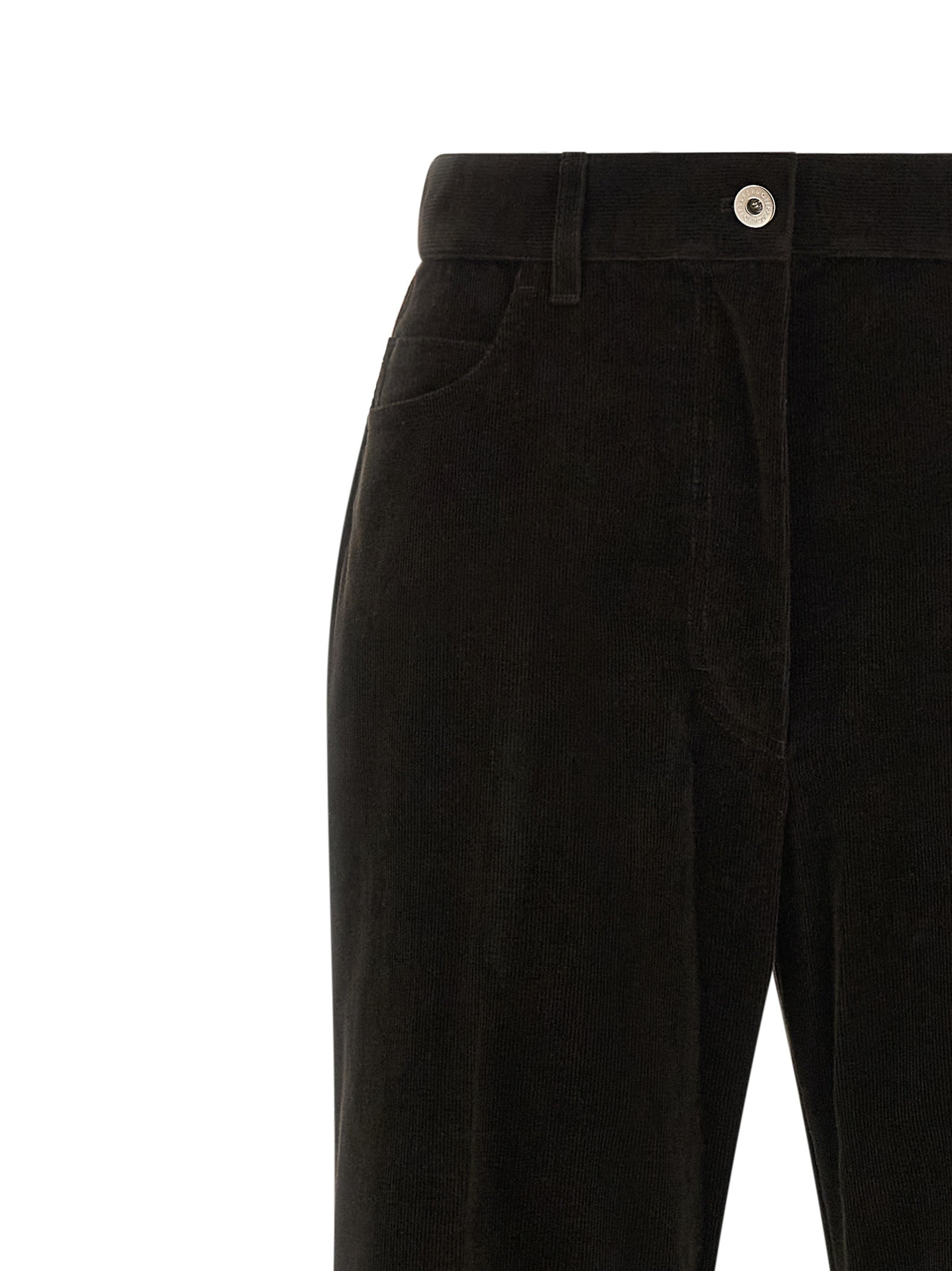 Ferragamo Brown Cotton Flared Pants - Timeless Elegance Redefined