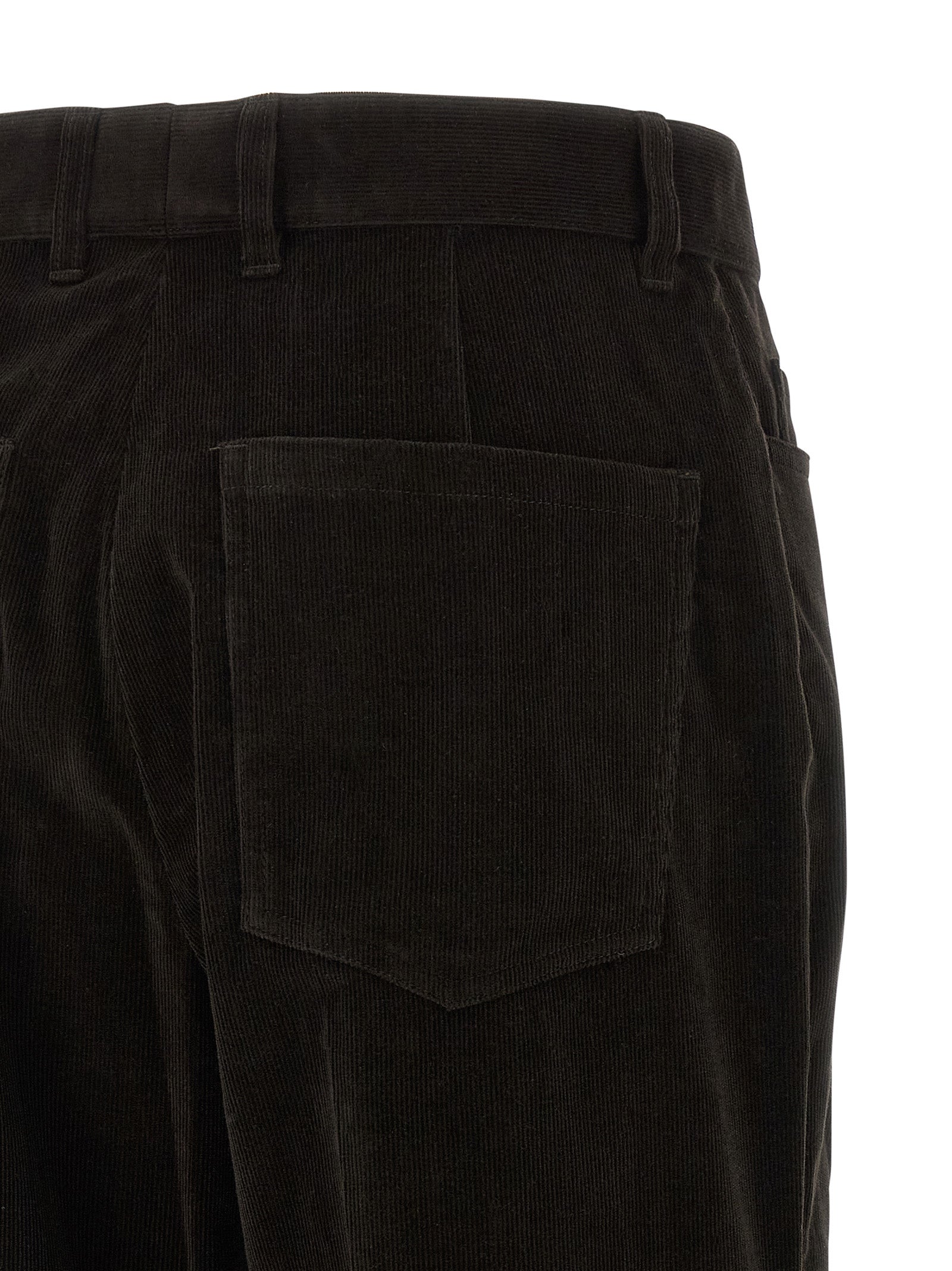Ferragamo Brown Cotton Flared Pants - Luxurious Designer Couture
