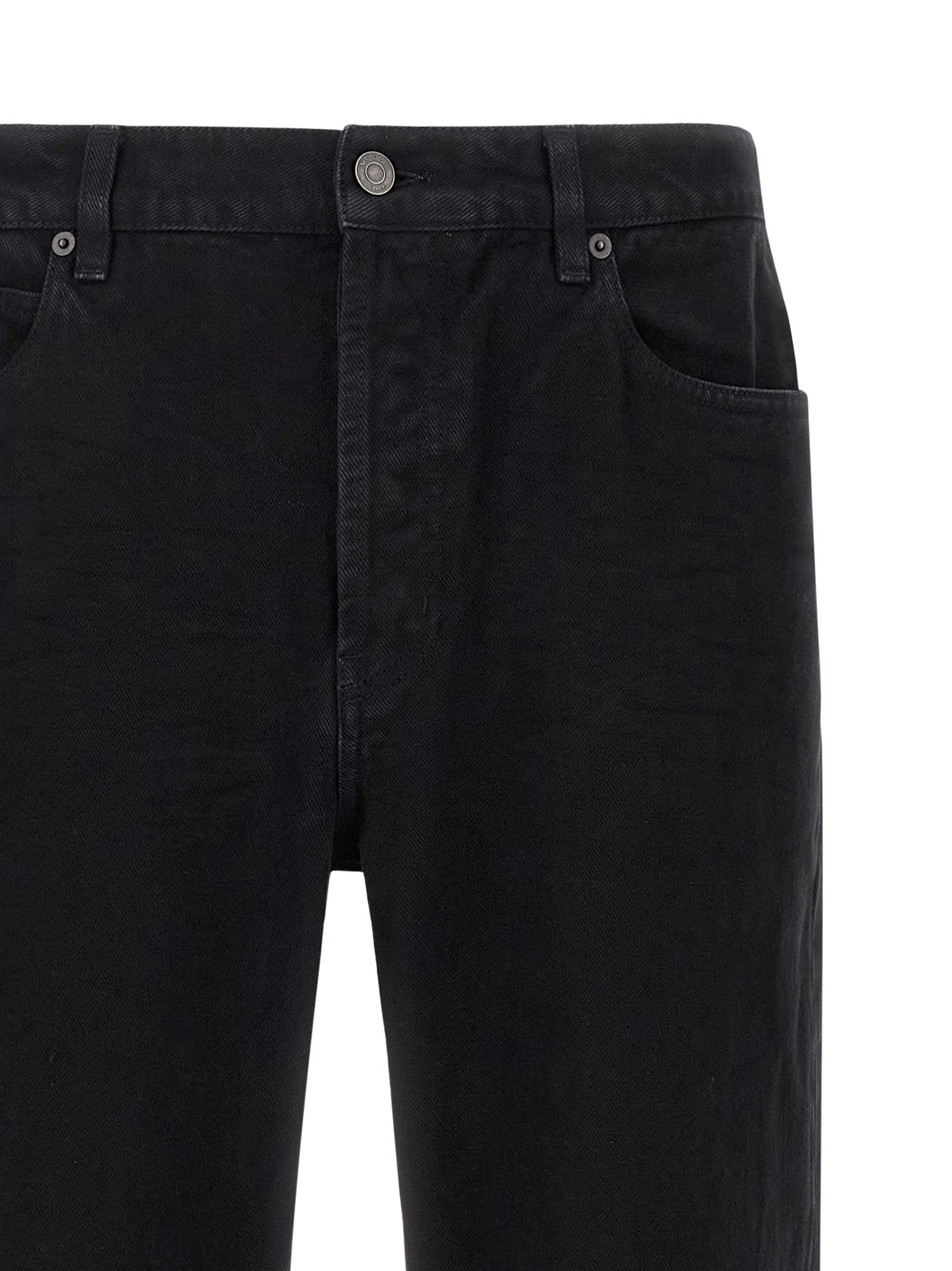 Discover the allure of Saint Laurent's Black Cotton Straight-Leg Jeans, where Italian craftsmanship meets timeless elegance, perfect for the discerning fashion connoisseur.