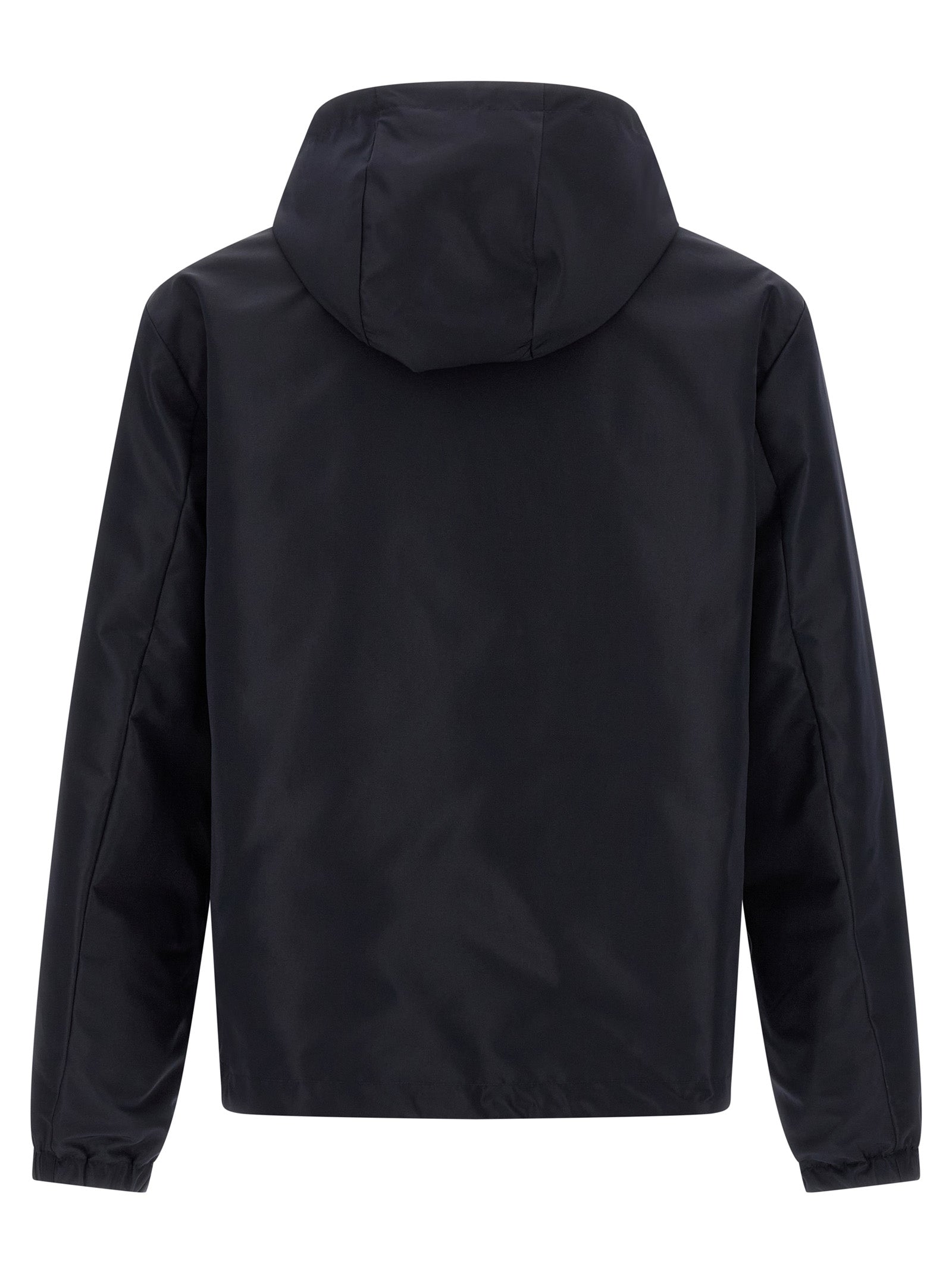Elevate your style with the Fendi Blue Polyester Shell Jacket, a luxurious reversible windbreaker that embodies sophistication and versatility for the discerning individual.