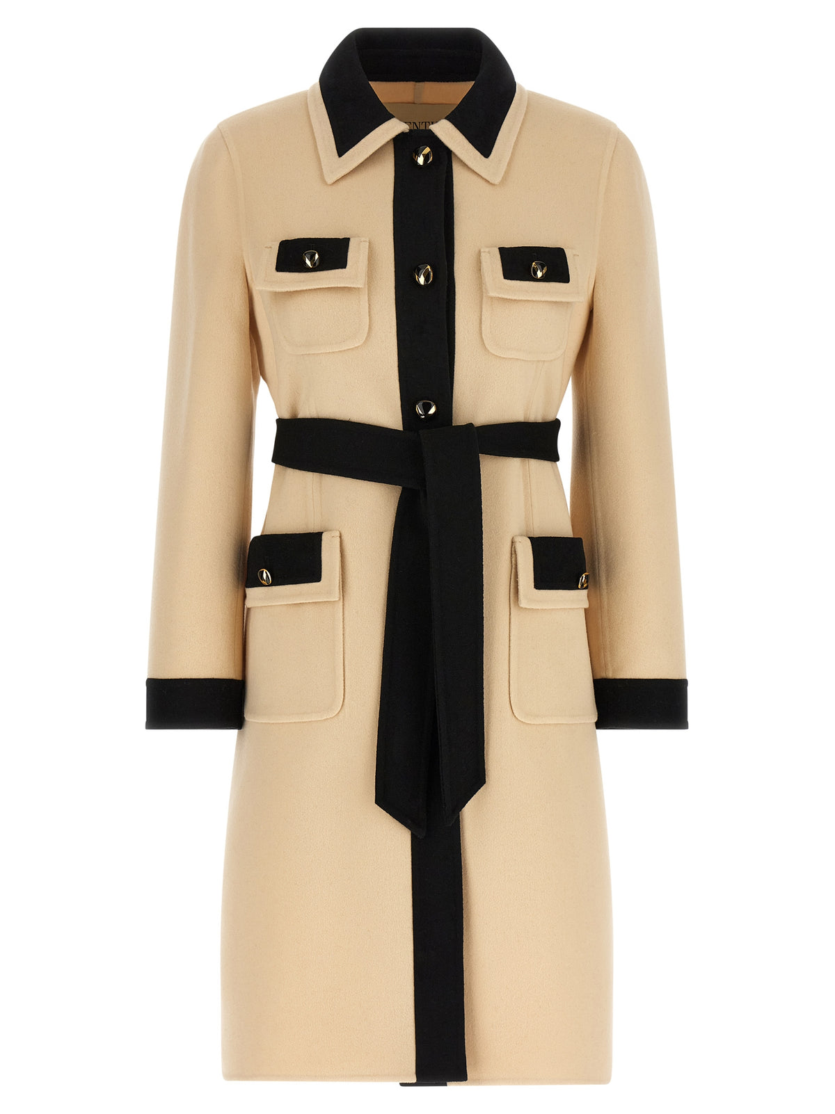 Valentino Garavani Bicolor Virgin Wool Coat - Luxurious Elegance
