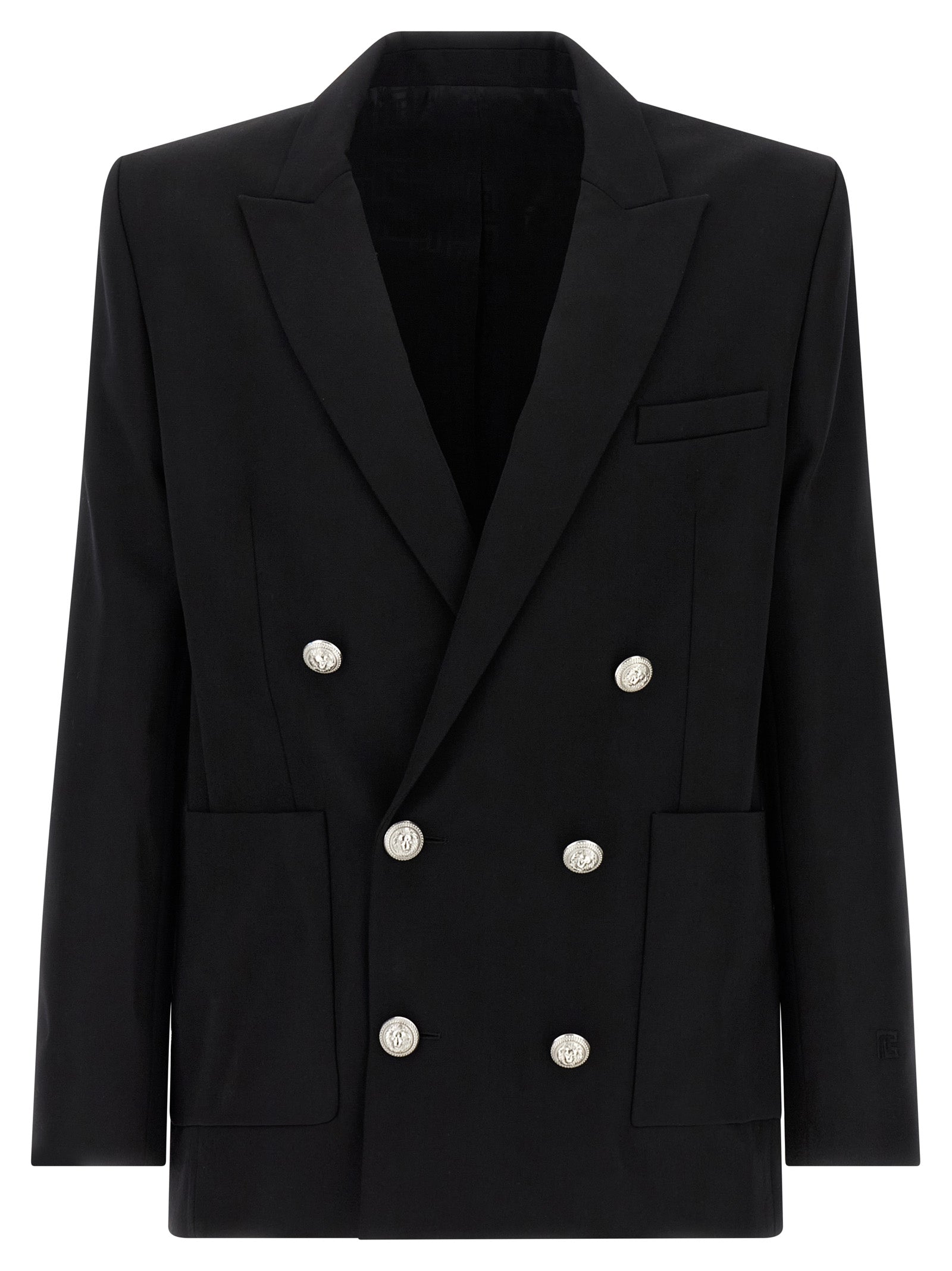 Balmain Black Virgin Wool Blazer - Timeless Luxury Tailoring