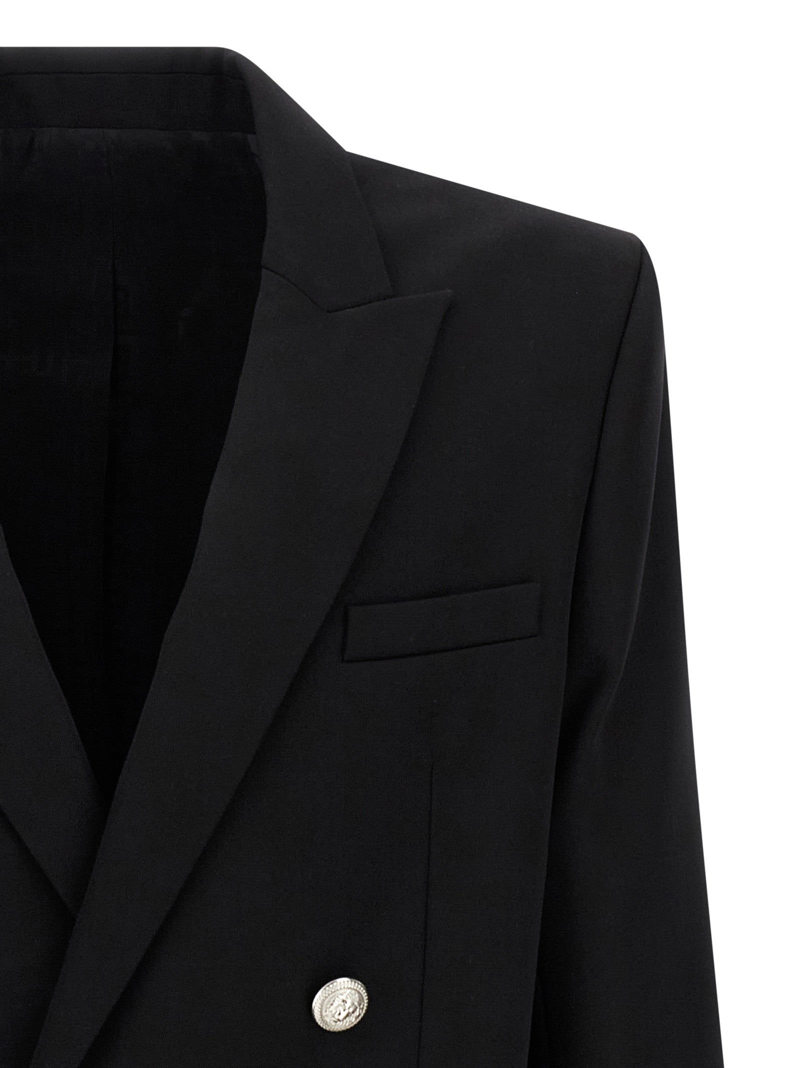 Balmain Black Virgin Wool Blazer - Timeless Luxury Tailoring
