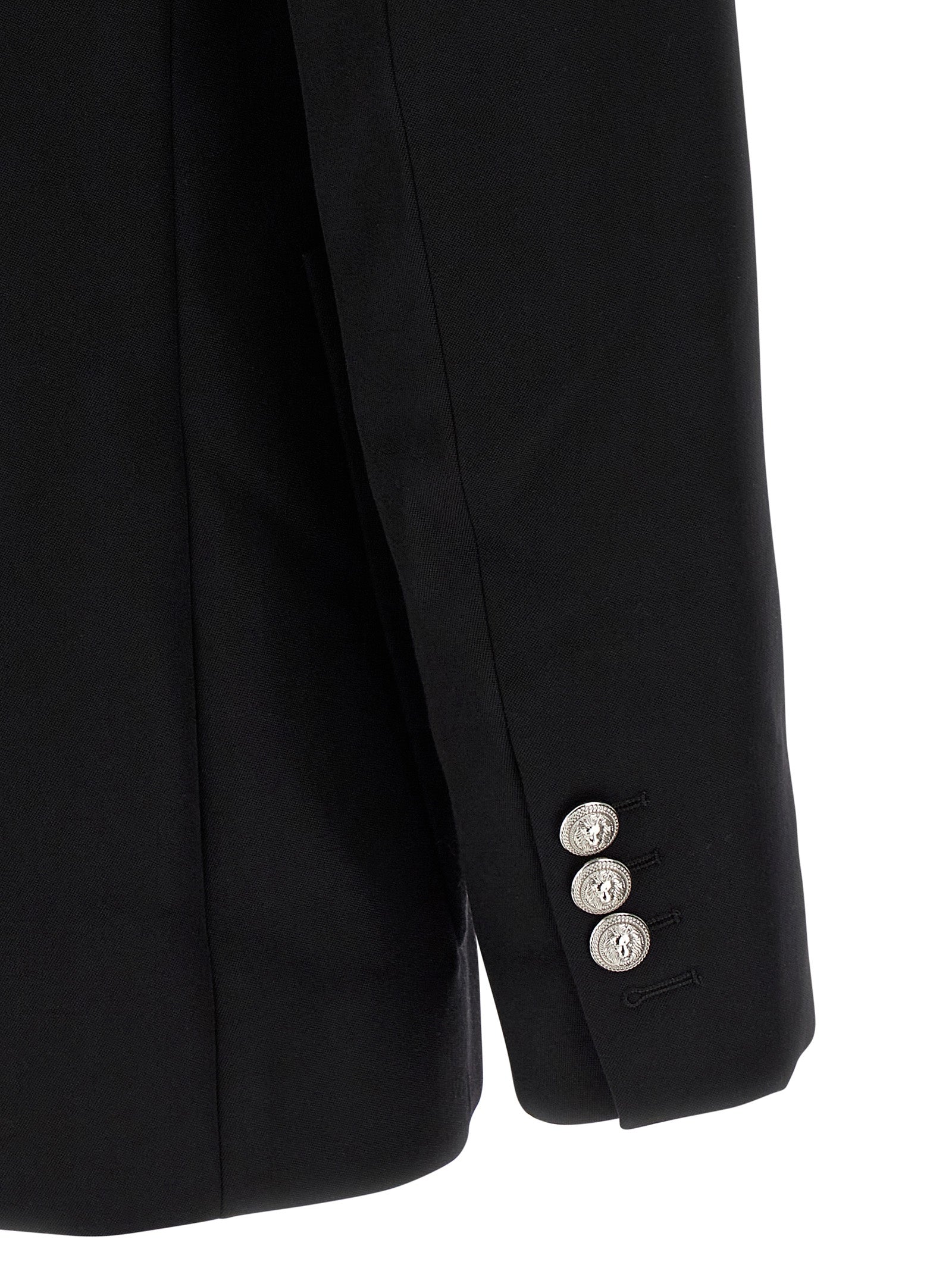 Balmain Black Virgin Wool Blazer - Timeless Luxury Tailoring