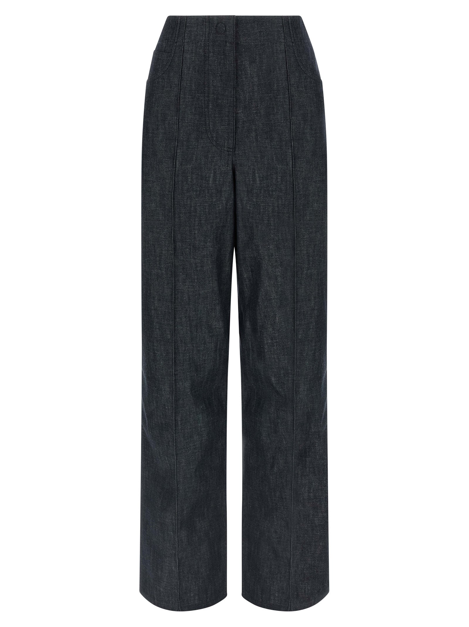 Experience the allure of Fendi's Blue Cotton High-Waisted Jeans, where exquisite Italian craftsmanship meets timeless elegance, elevating your wardrobe to new heights.