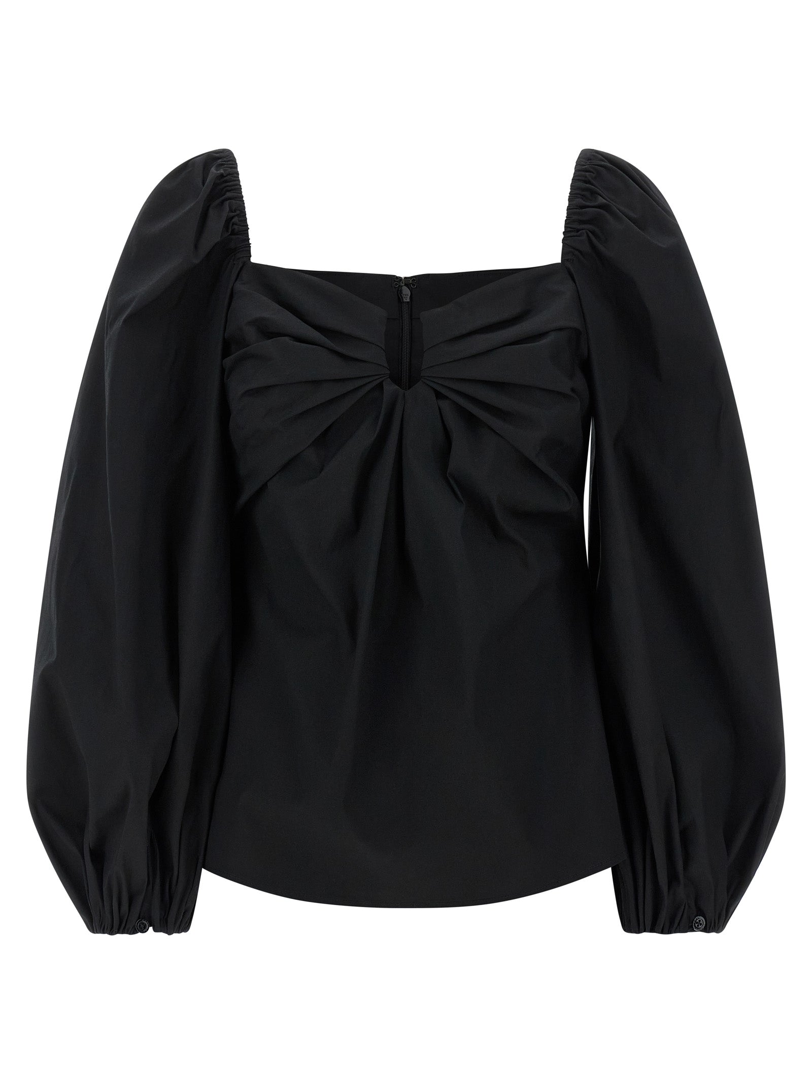 Carolina Herrera Black Cotton Tank Top - Elegant Couture Luxury