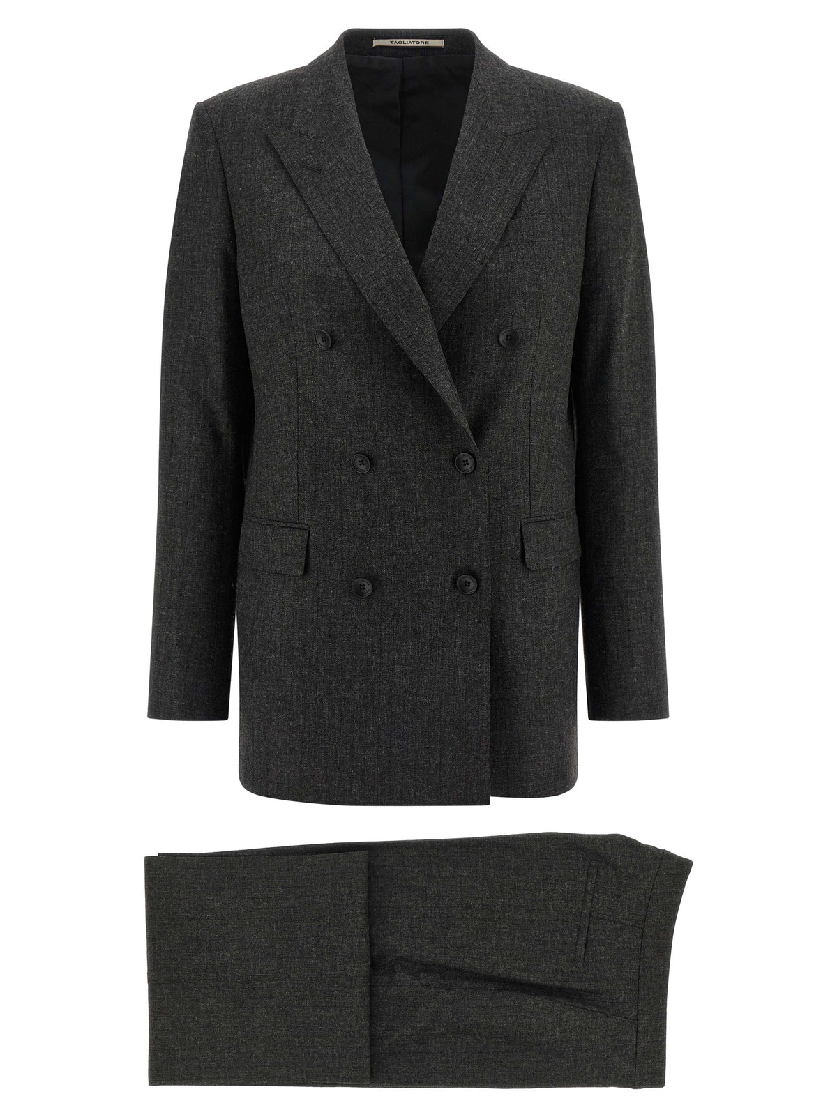 Tagliatore Gray Viscose Two-Piece Suit - Artisanal Elegance