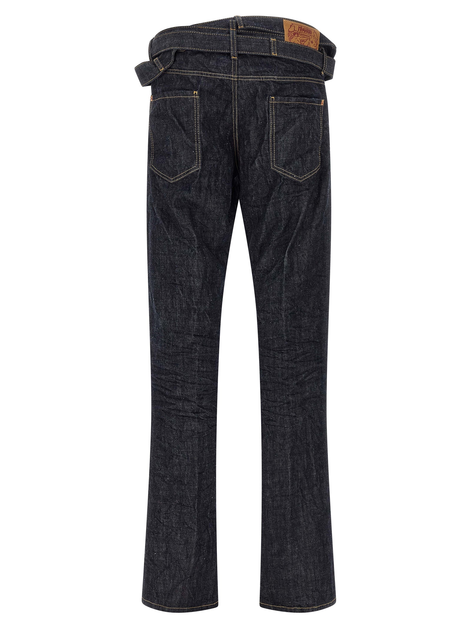 Dsquared² Blue Cotton Straight-Leg Jeans - Designer Couture Luxury